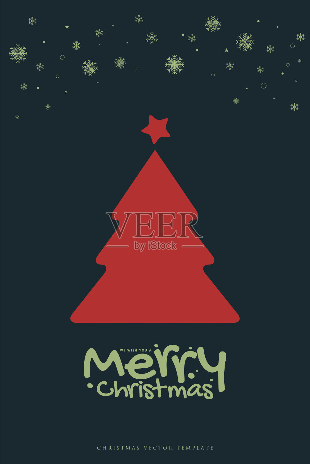 新年快乐。圣诞快乐刻字。抽象松树矢量插图。节日设计为贺卡，请柬，日历等矢量股票插图插画图片素材