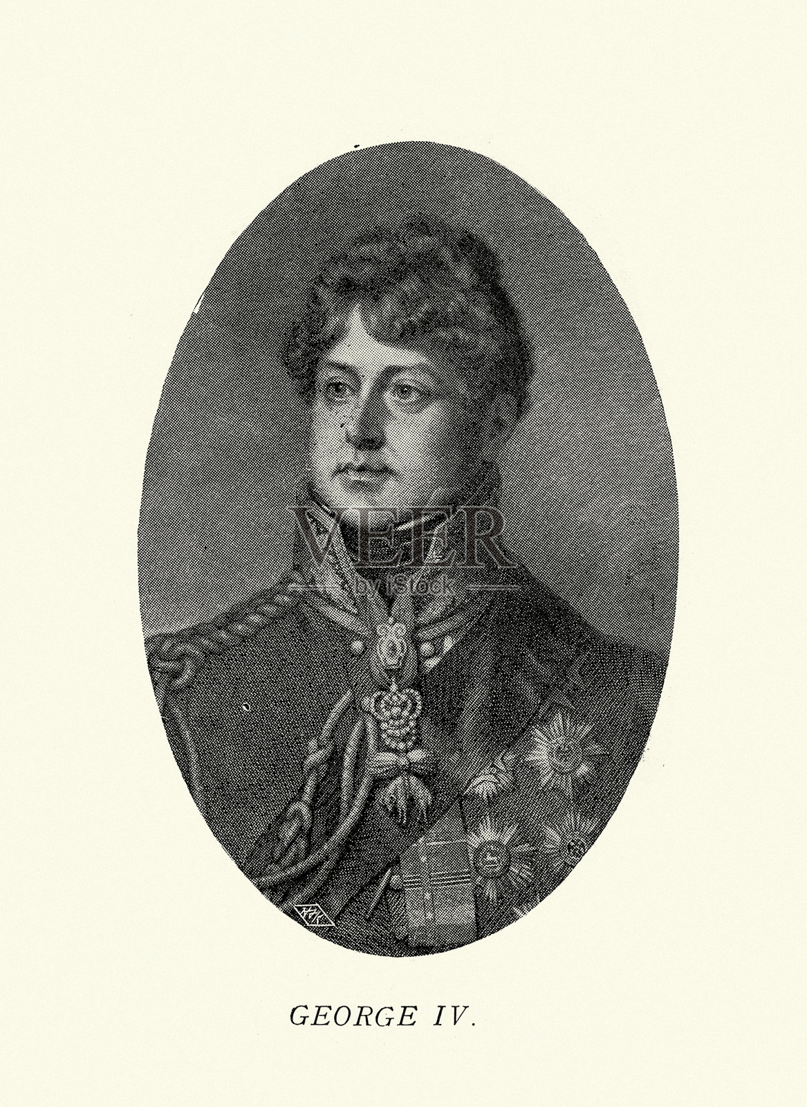 乔治四世，大不列颠及爱尔兰联合王国国王，汉诺威国王插画图片素材