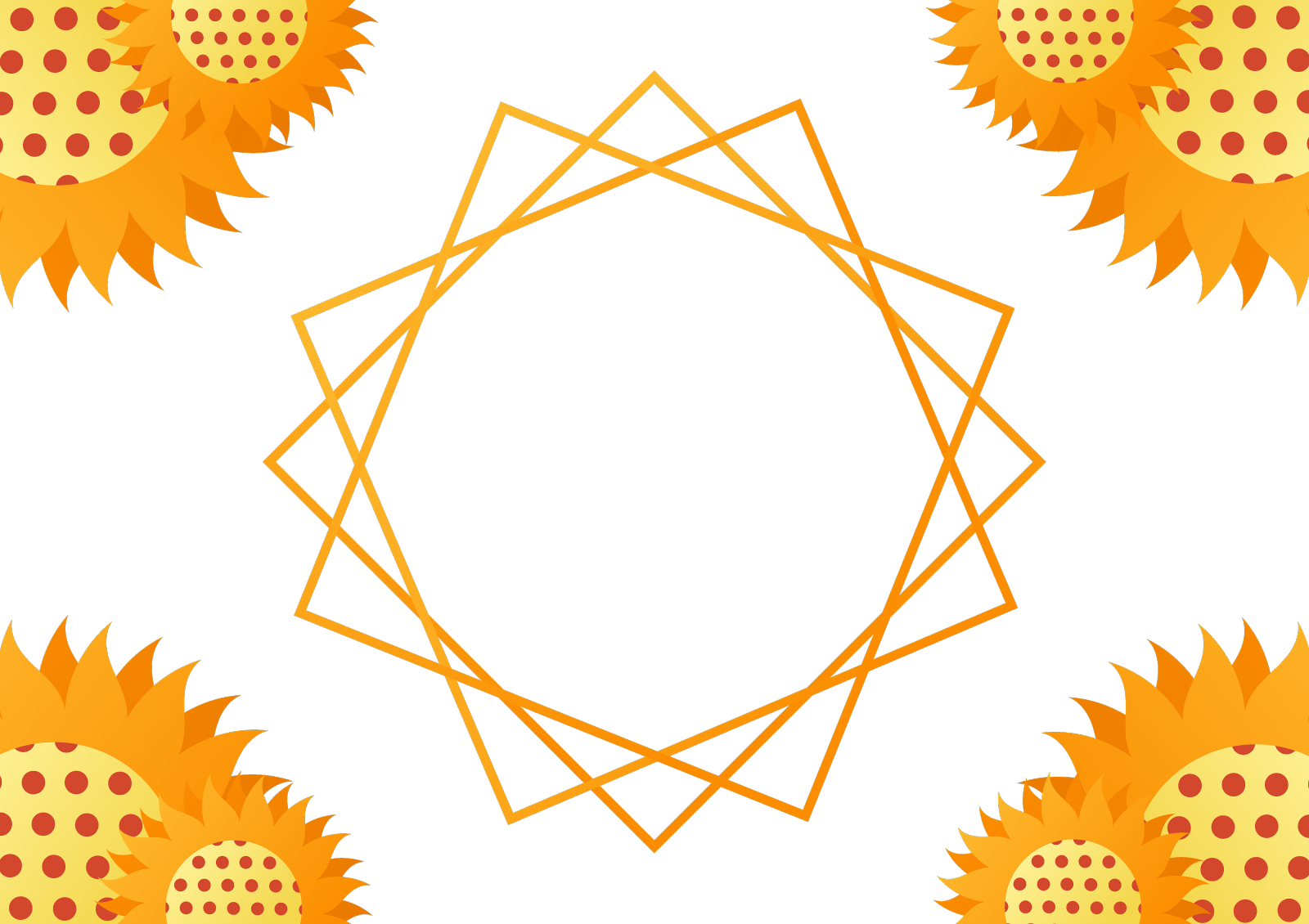 向日葵背景上的白色背景设计元素图片