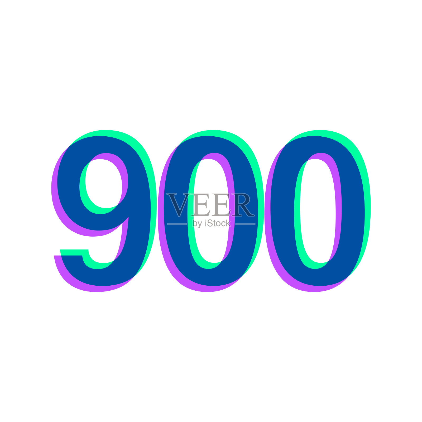 900 - 900。图标与两种颜色叠加在白色背景上插画图片素材