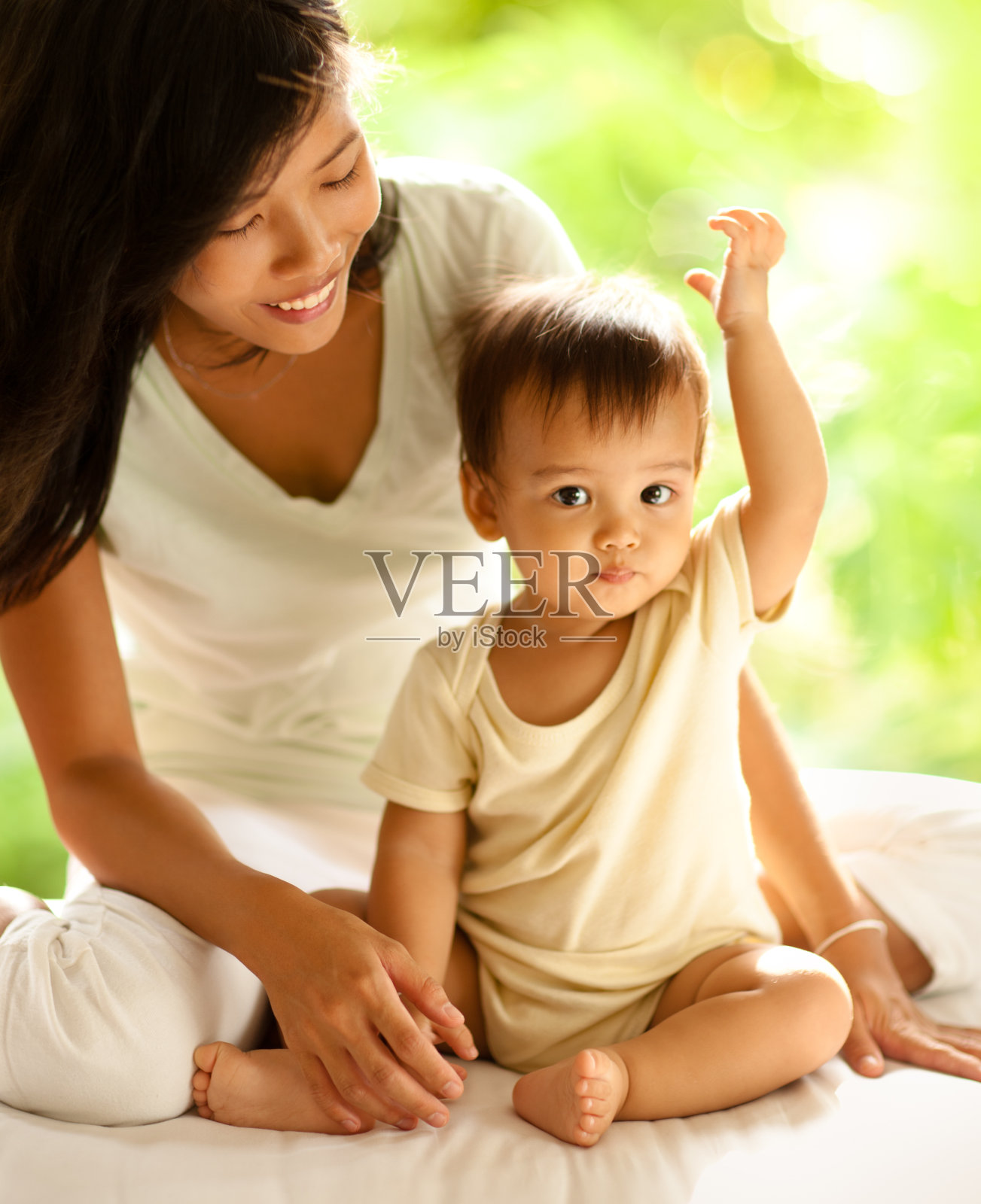 母子快乐照片摄影图片