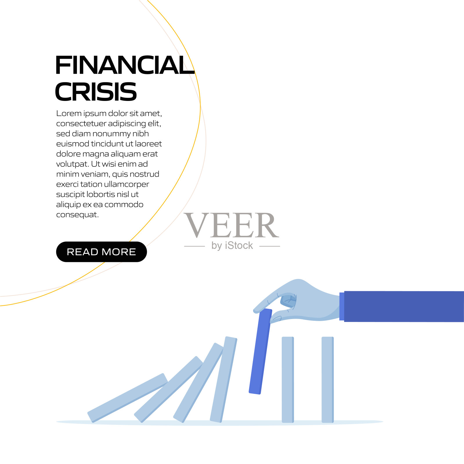 经济，金融危机和衰退的概念矢量插图网站横幅，广告和营销材料，在线广告，业务演示等。插画图片素材