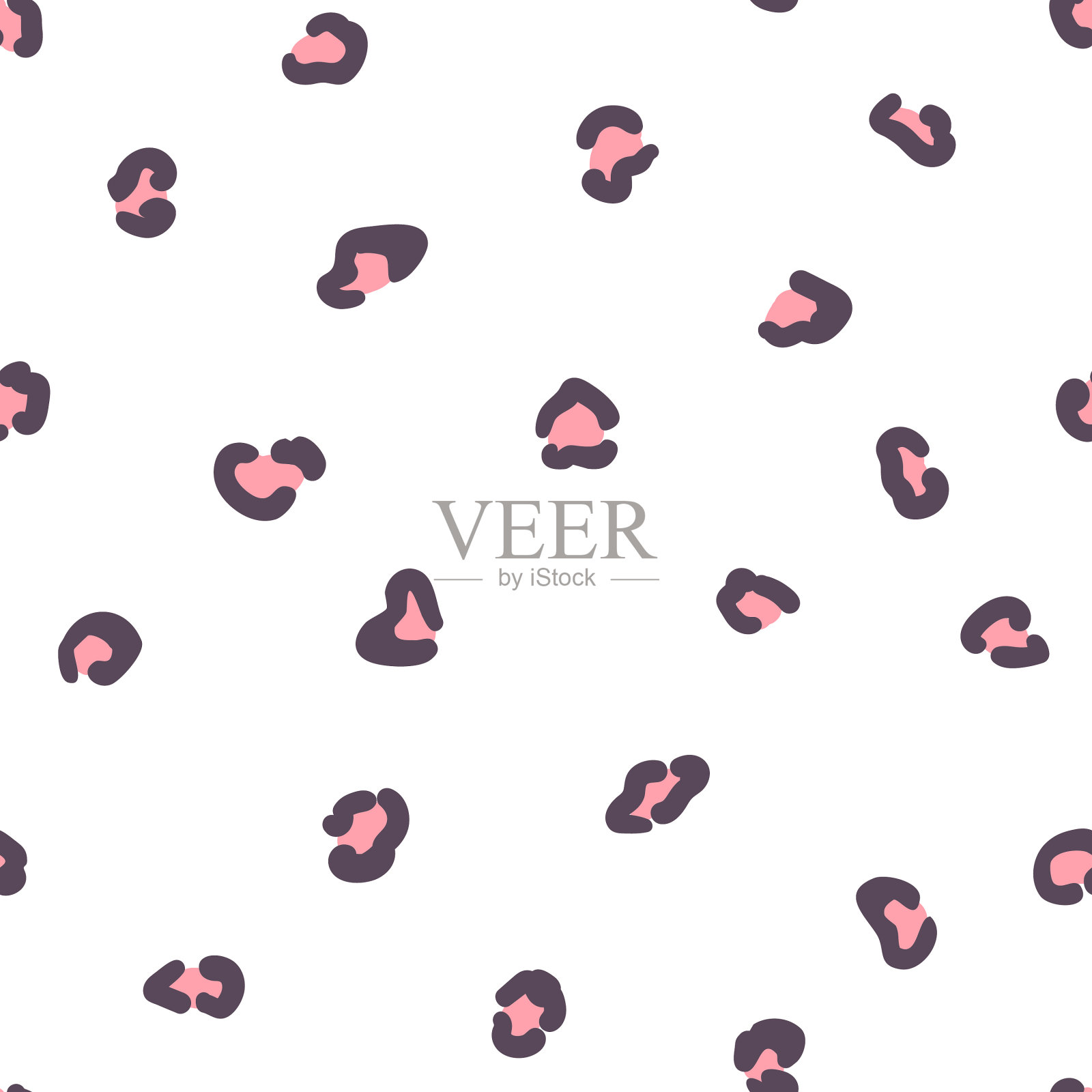 豹纹斑点污渍无缝插画图片素材