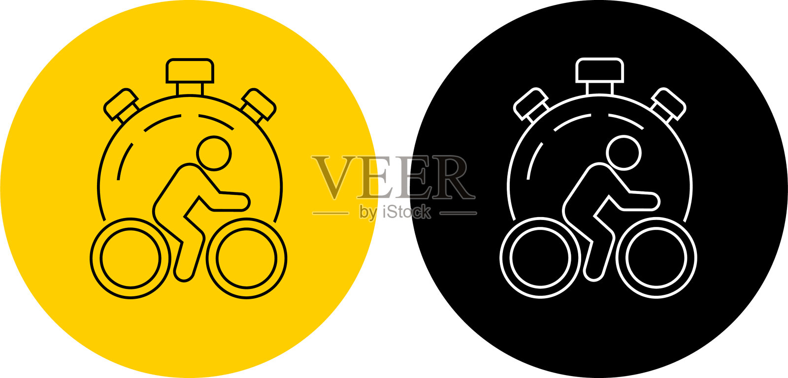 骑自行车速度图标插画图片素材