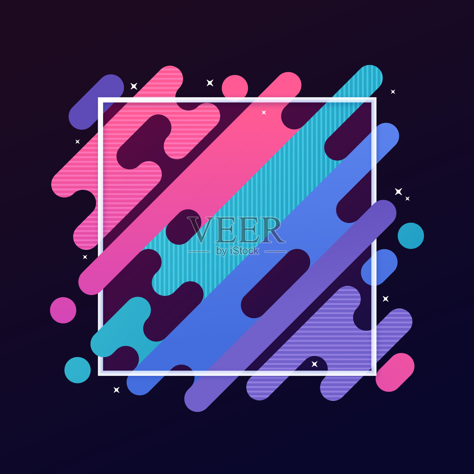 现代梯度框架插画图片素材