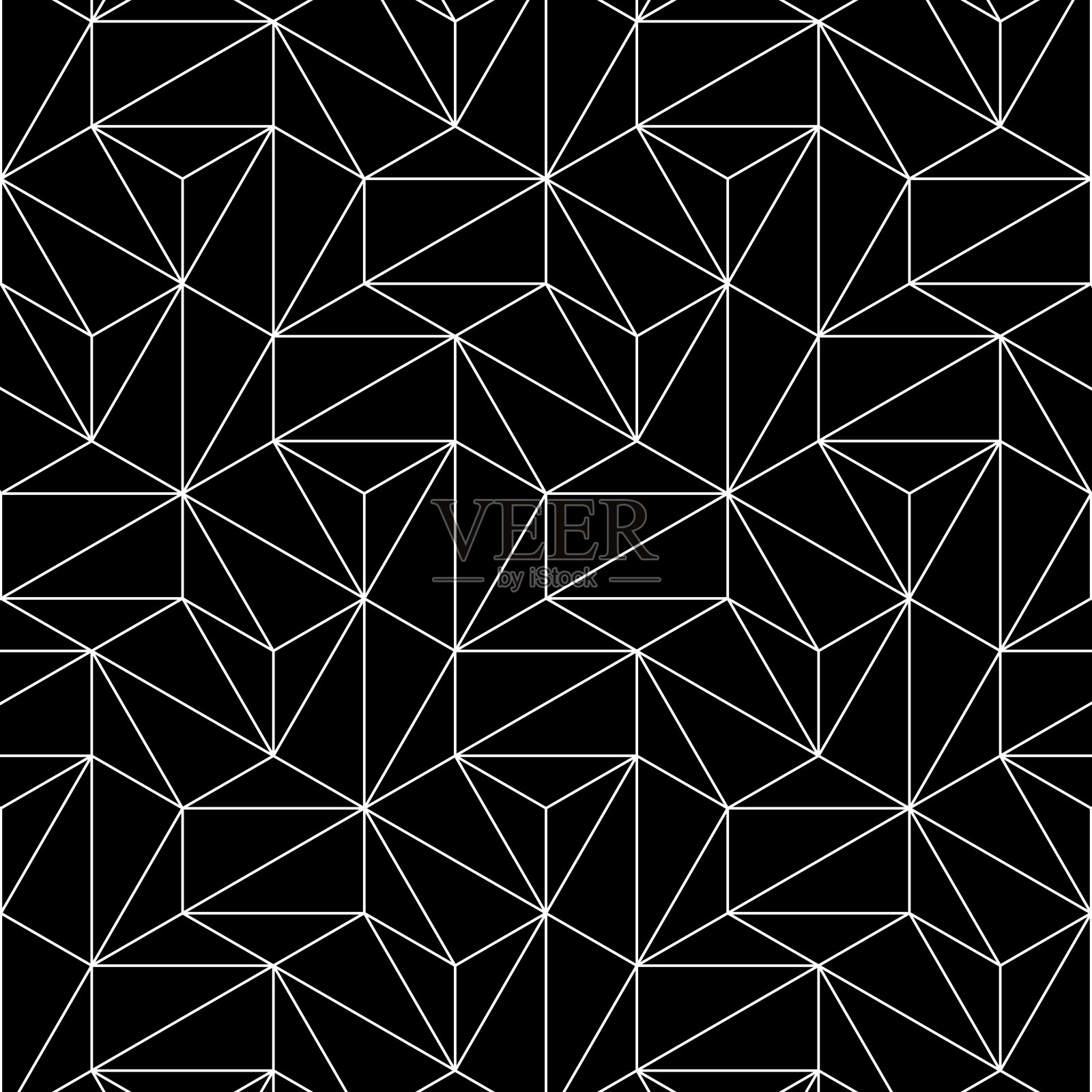 有趣的全帧实心三角形图案插画图片素材