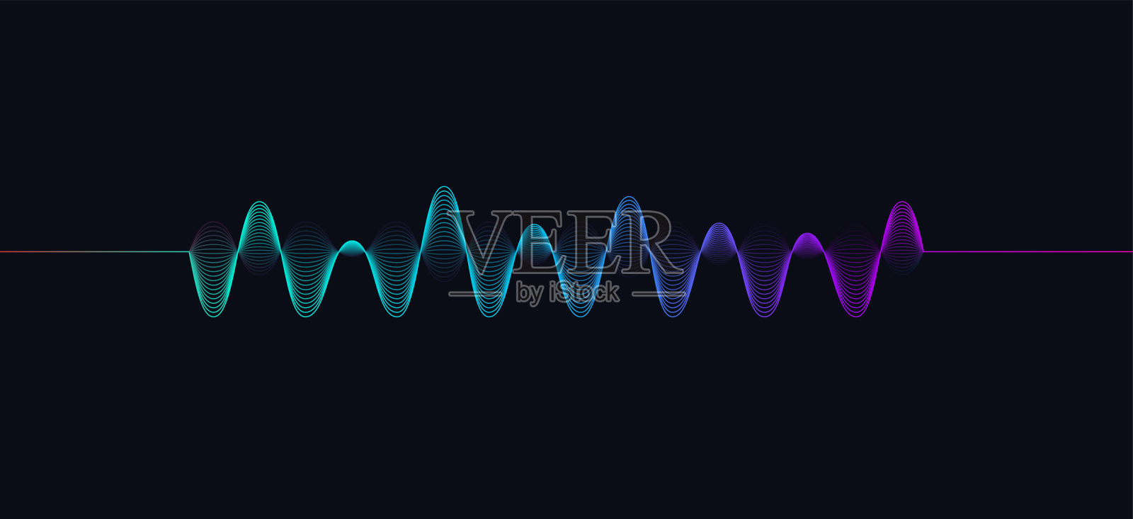 摘要声波梯度线运动模式背景插画图片素材