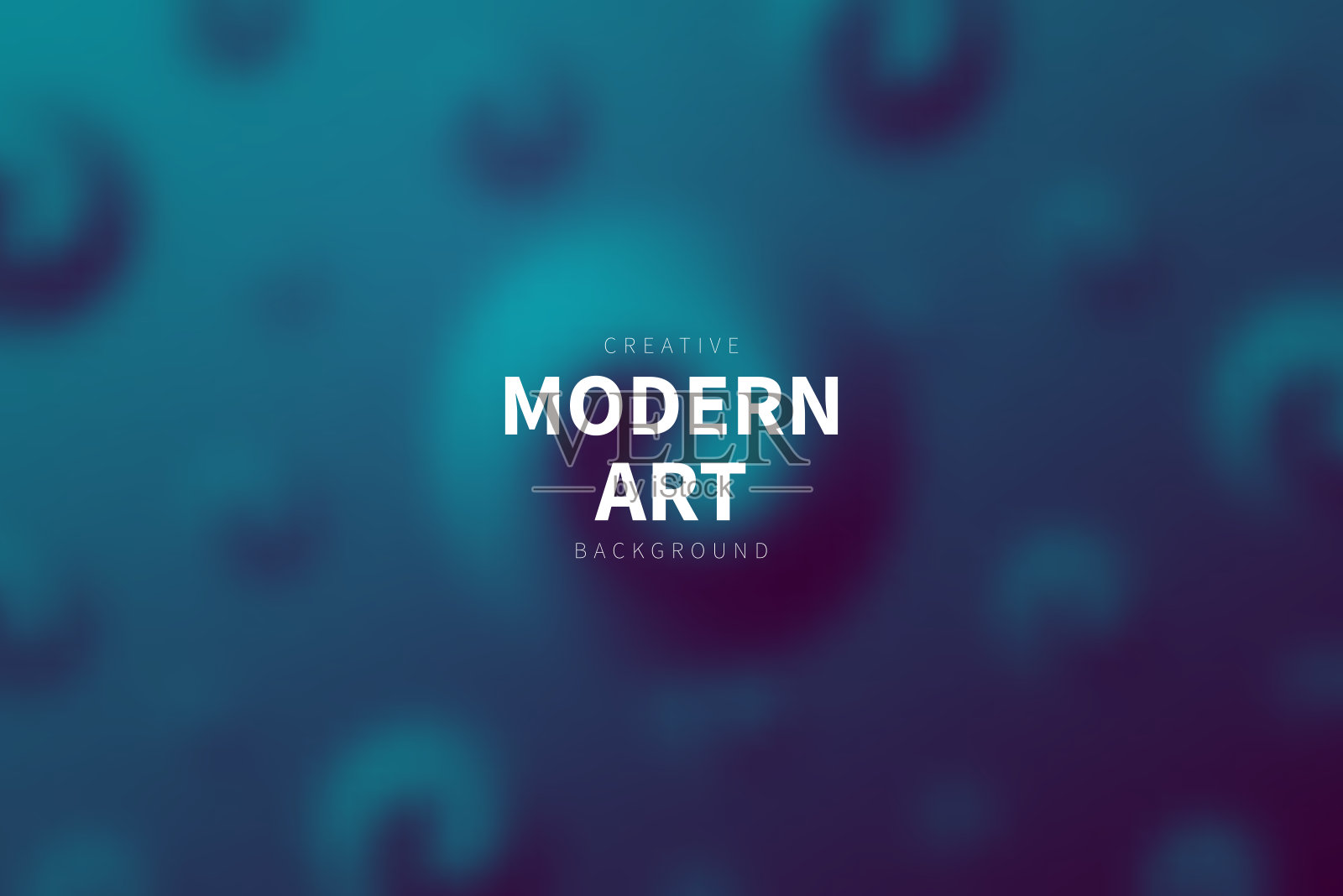 蓝色抽象背景与模糊的圆形形状插画图片素材