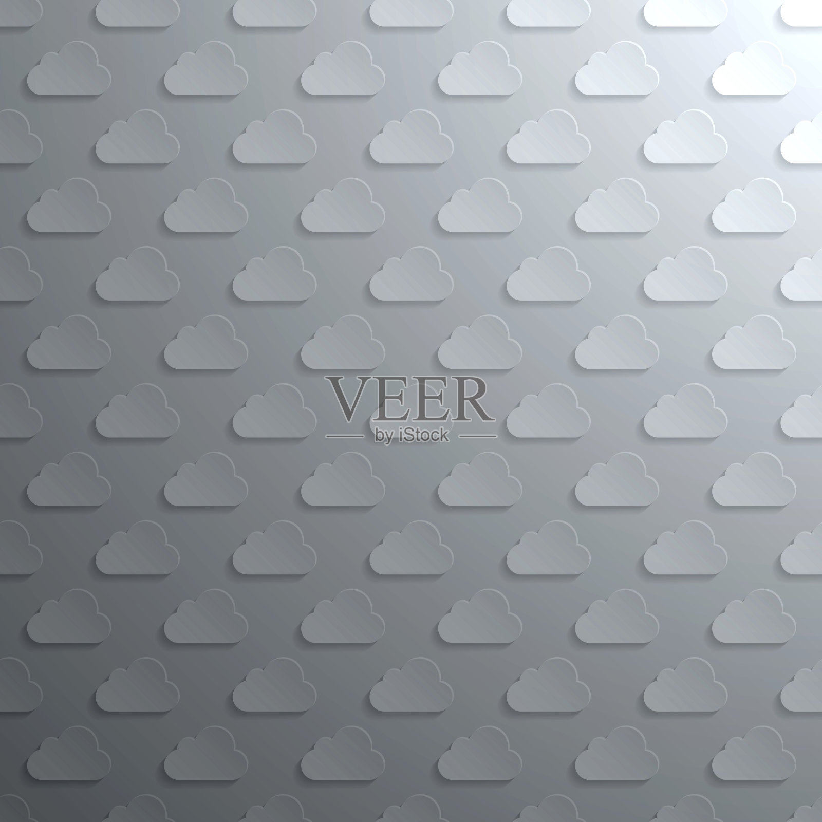 抽象灰色背景-云图案插画图片素材