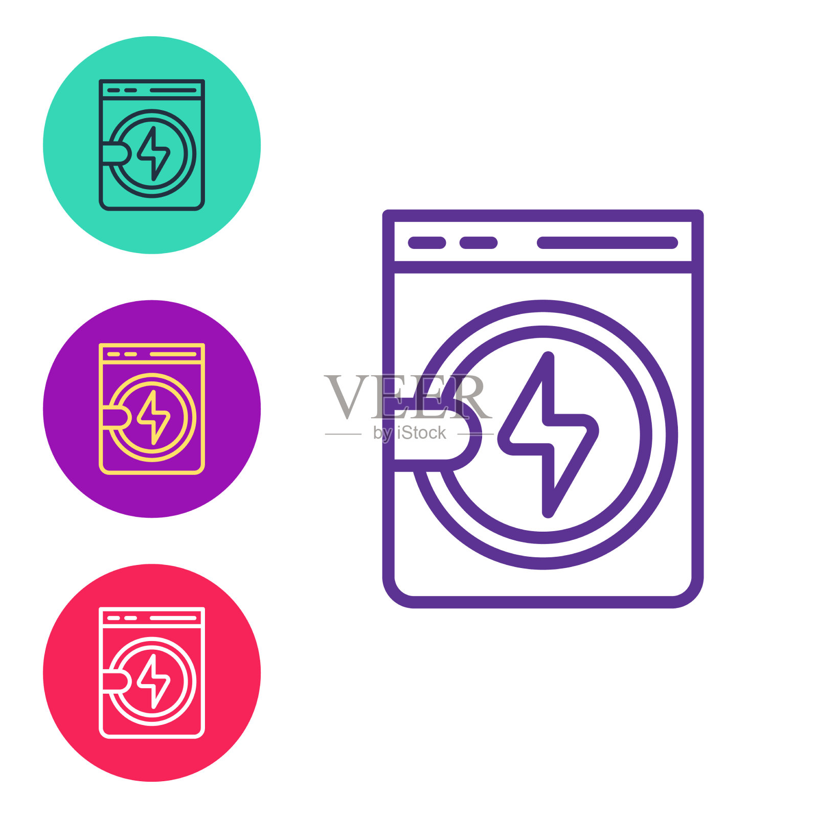 将线垫圈图标隔离在白色背景上图标素材