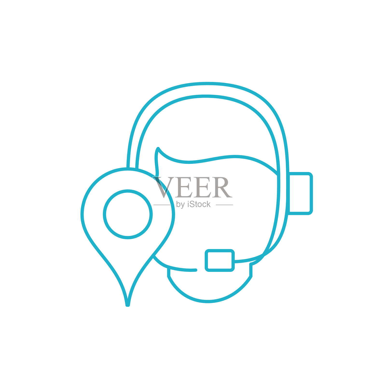 交付和运输细线图标插画图片素材