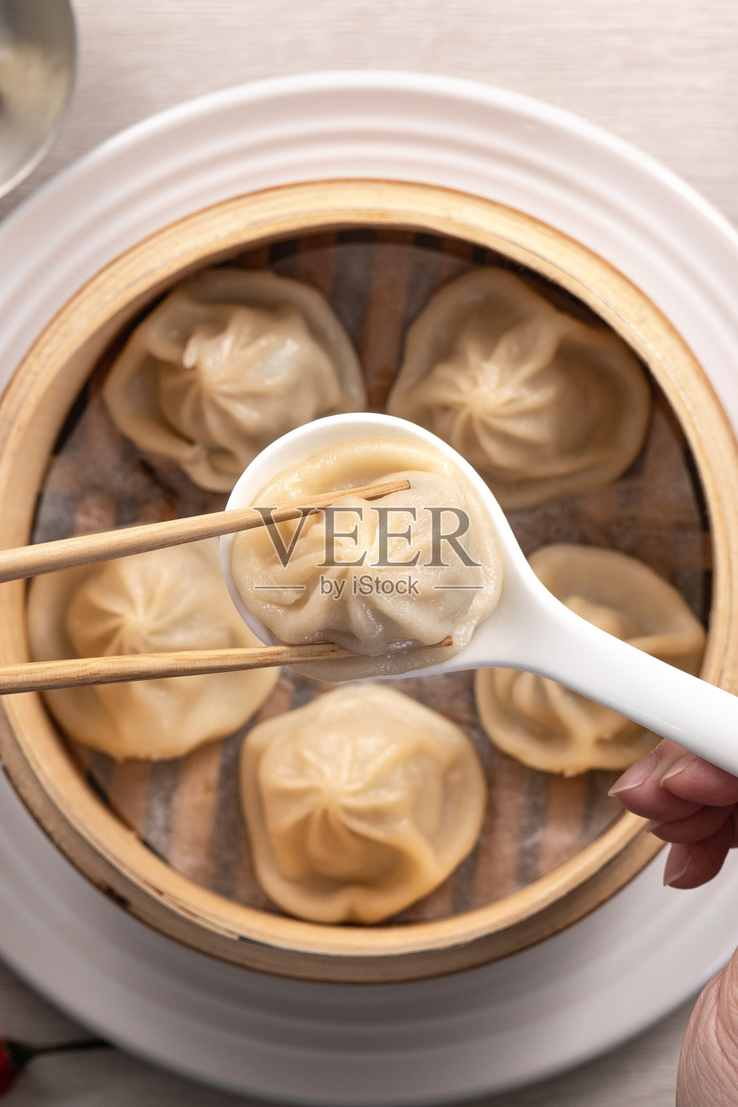 台湾的小笼包叫小笼包。照片摄影图片