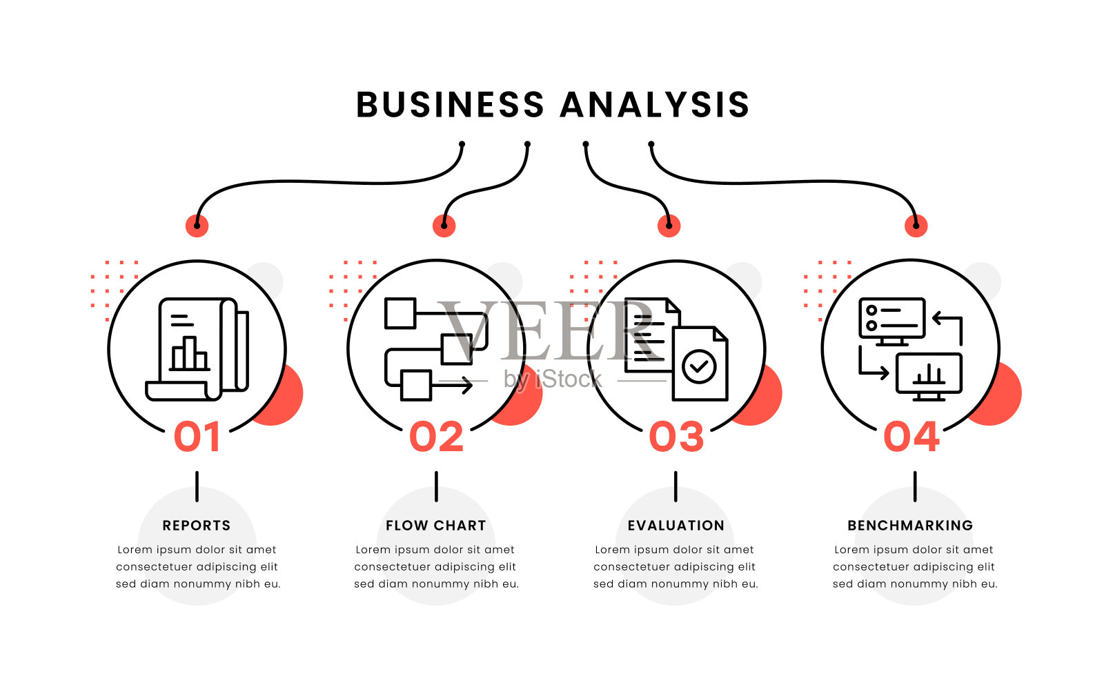 业务分析时间轴信息图模板插画图片素材
