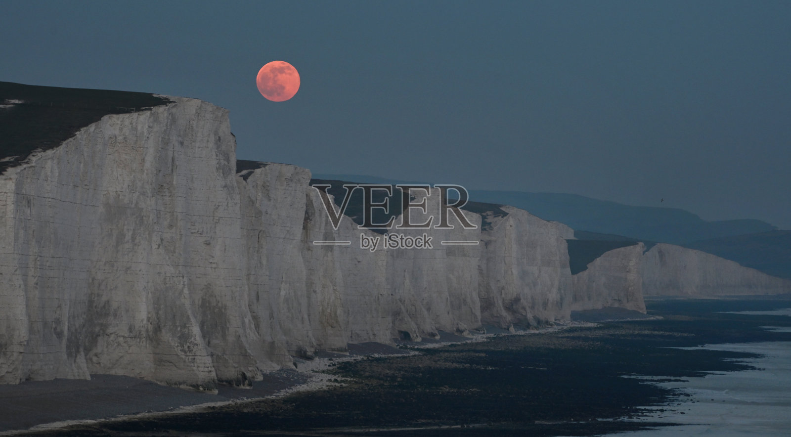 七姐妹的月亮照片摄影图片