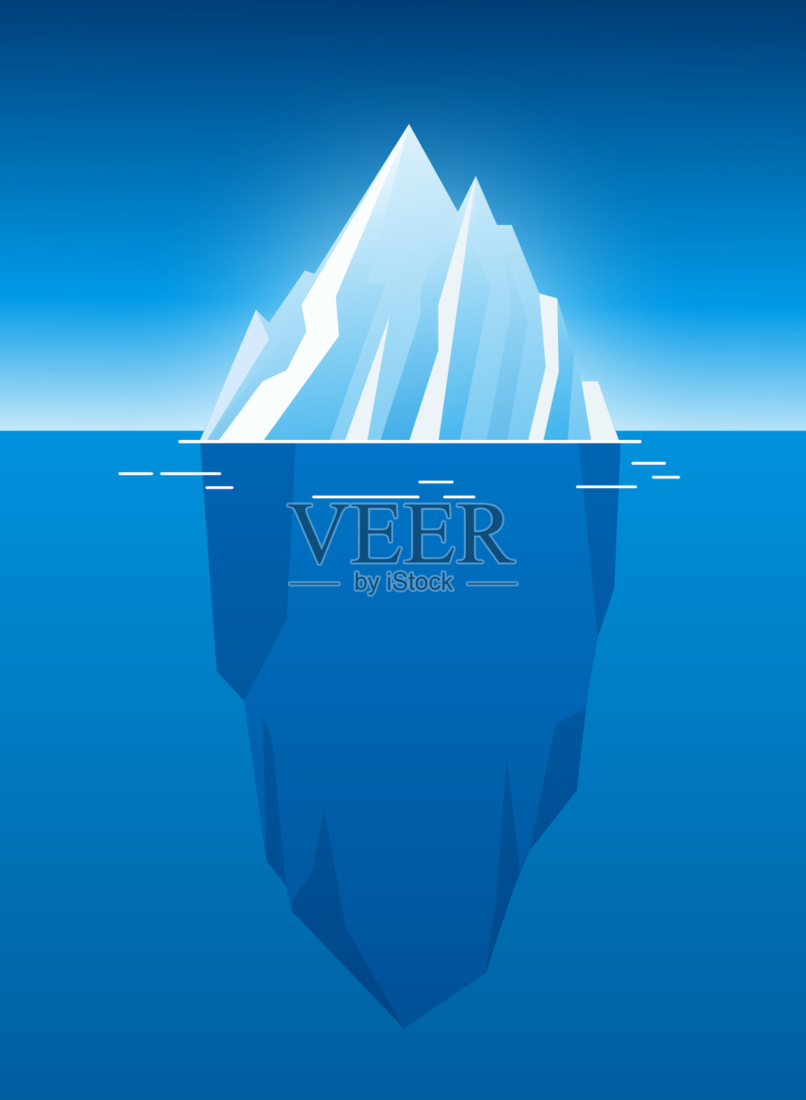 冰山插画图片素材