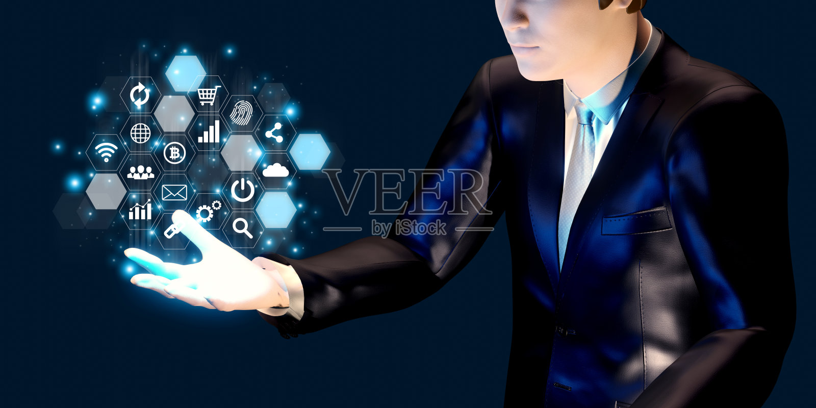 商人和行业分析师工作规划工厂技术设计3D插图照片摄影图片