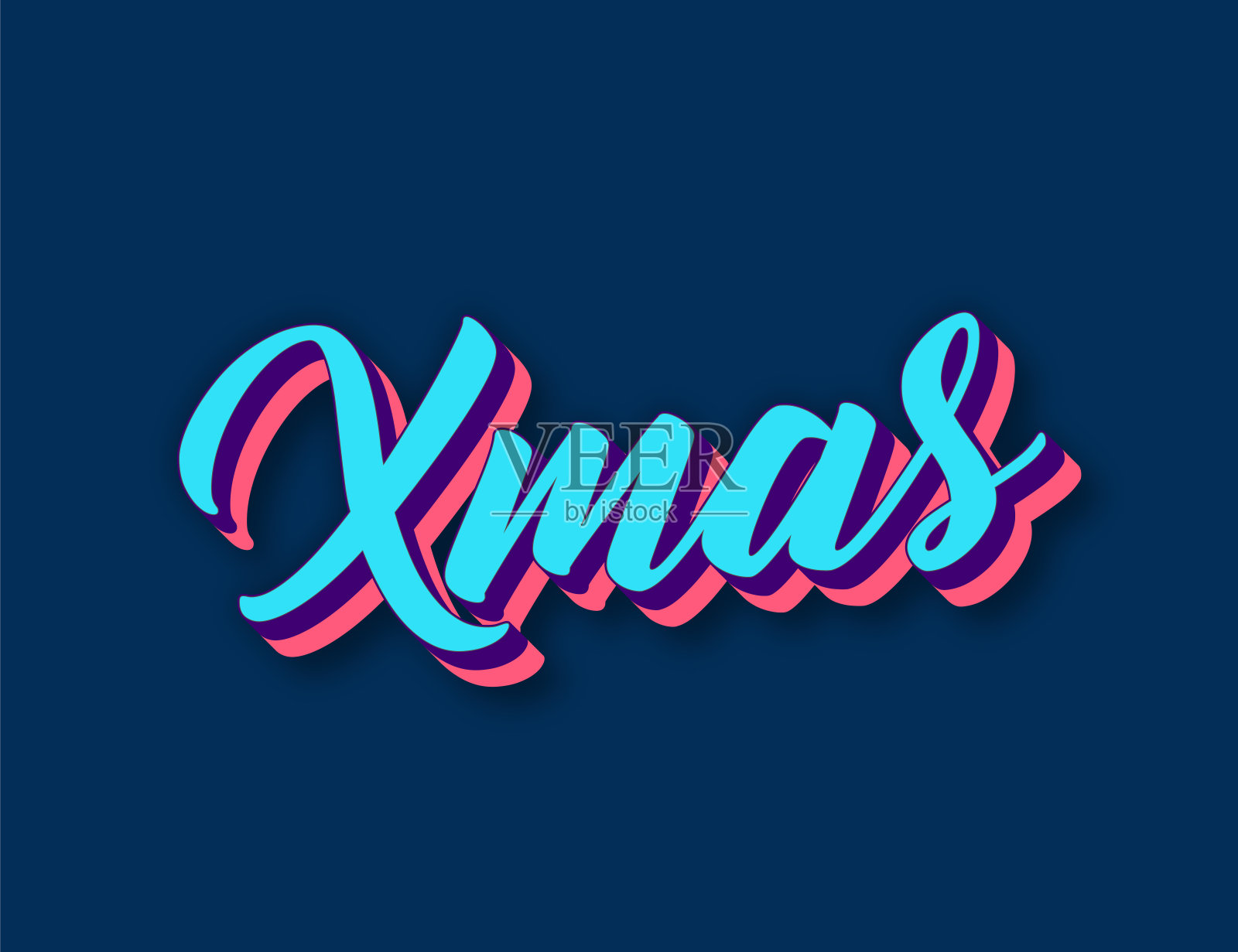 圣诞节。复古风格的字体股票插图。邀请或贺卡矢量股票插图插画图片素材