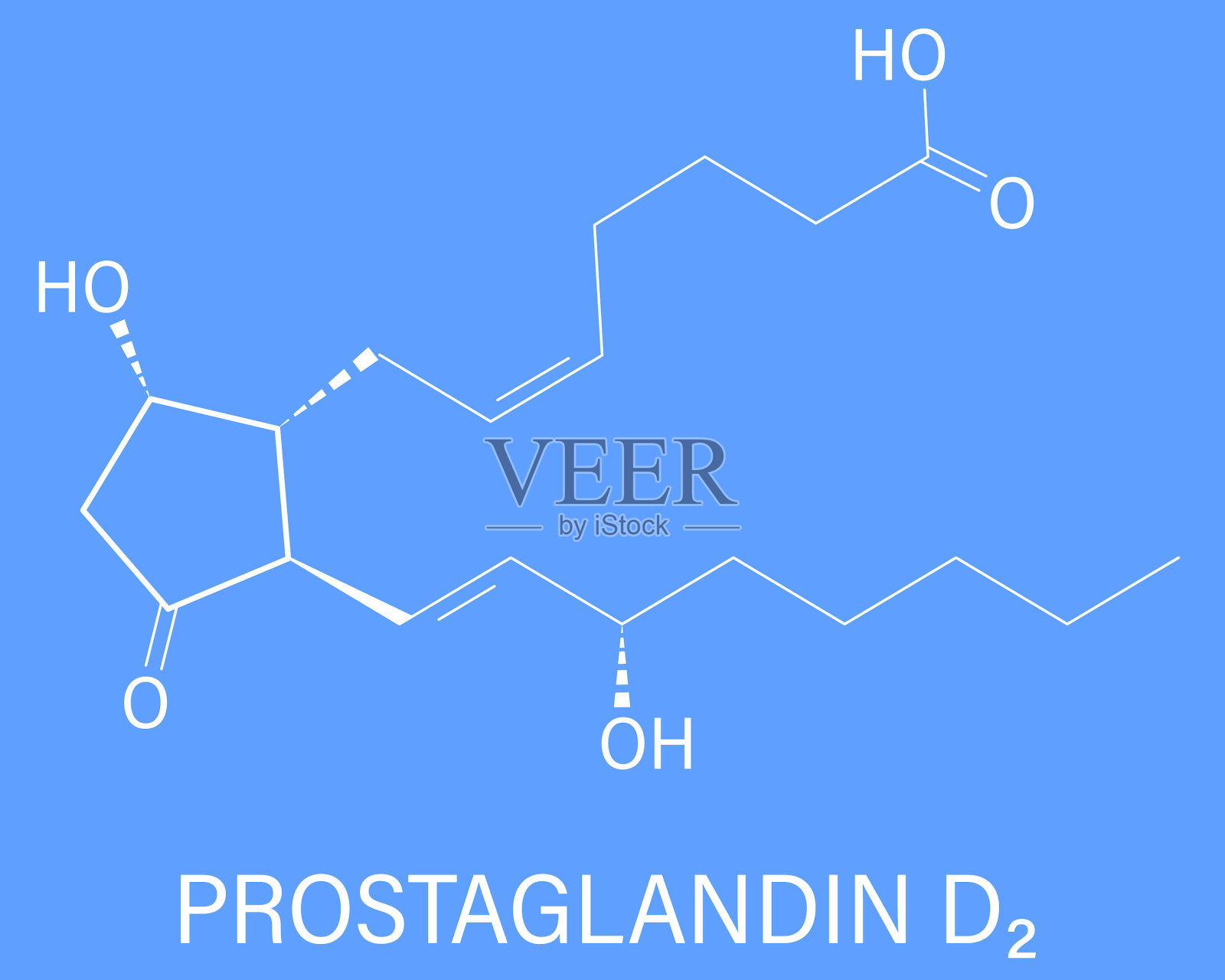前列腺素d2 pgd2分子骨架公式插画图片素材