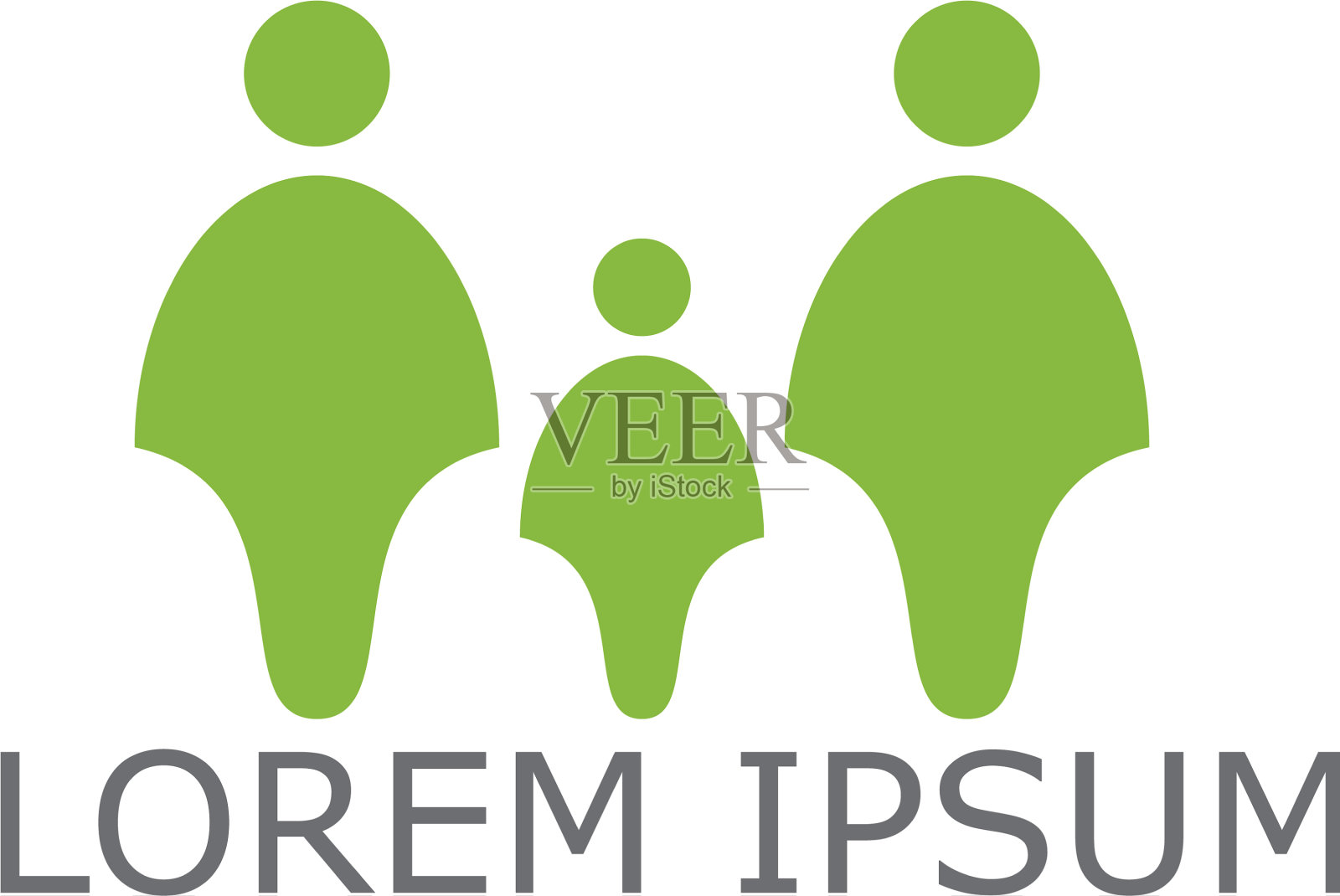 家庭关怀的标志插画图片素材