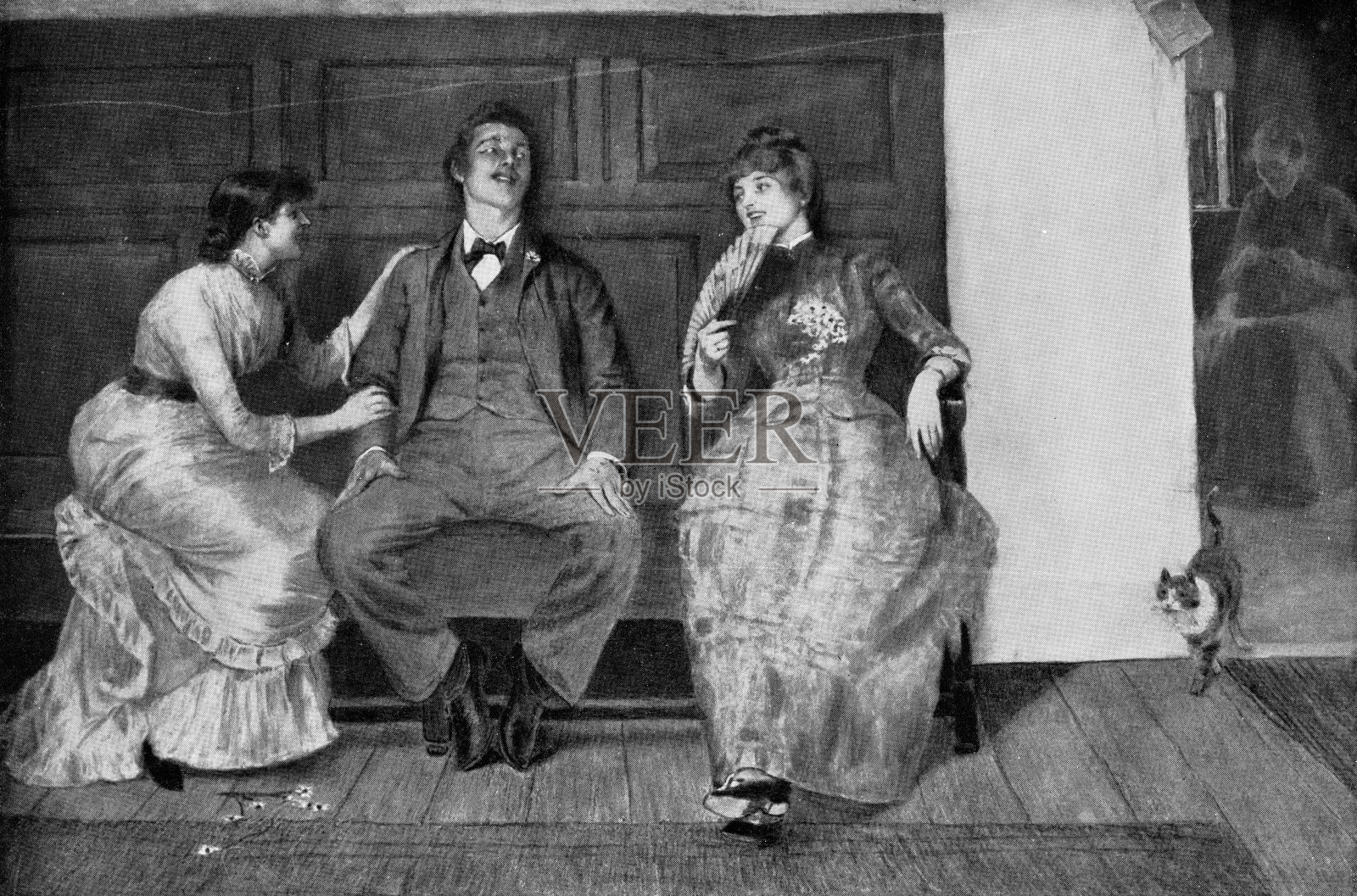 威廉·托马斯·史沫特莱的《困窘》——19世纪插画图片素材