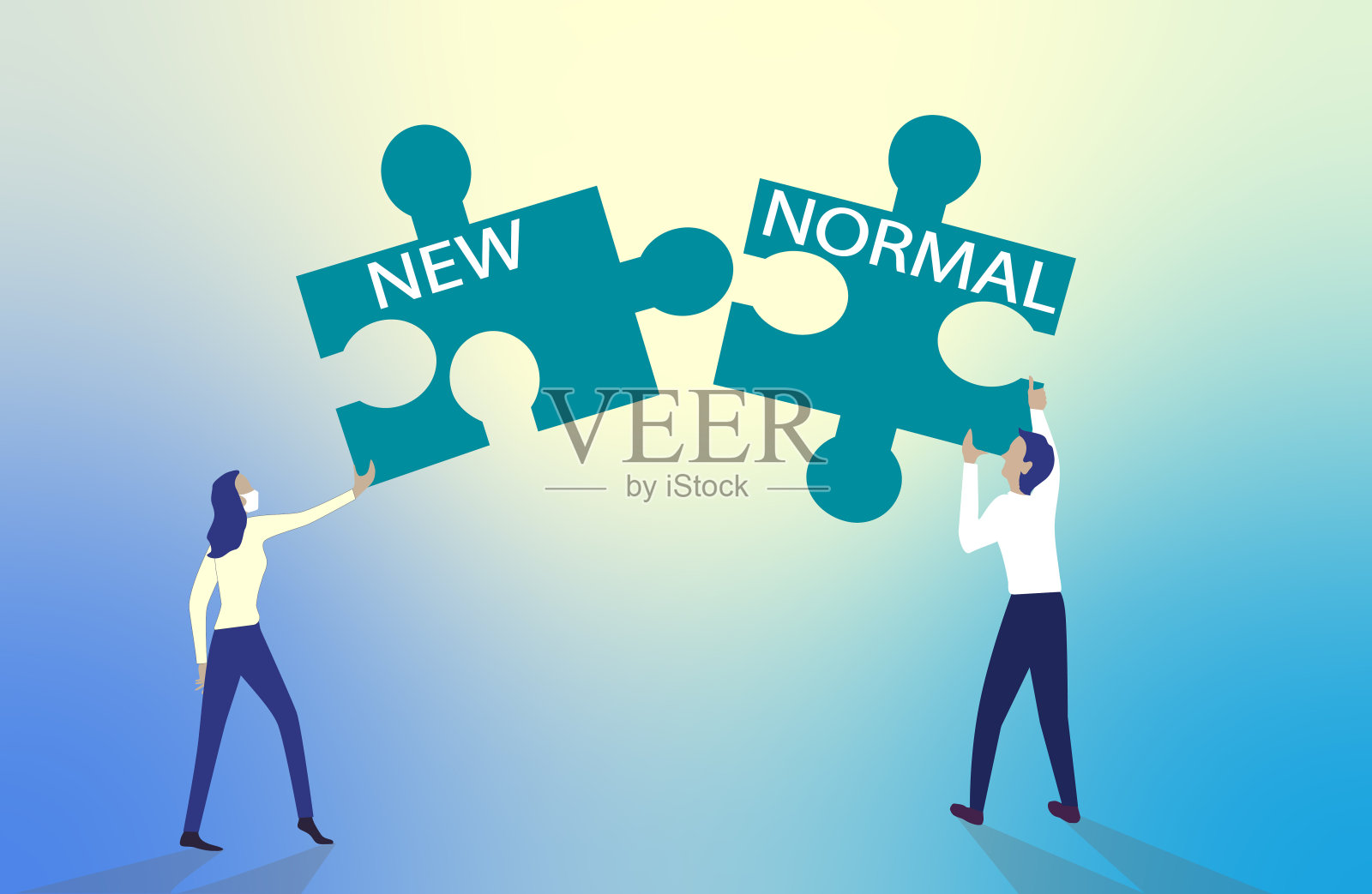 正常的新概念插画图片素材