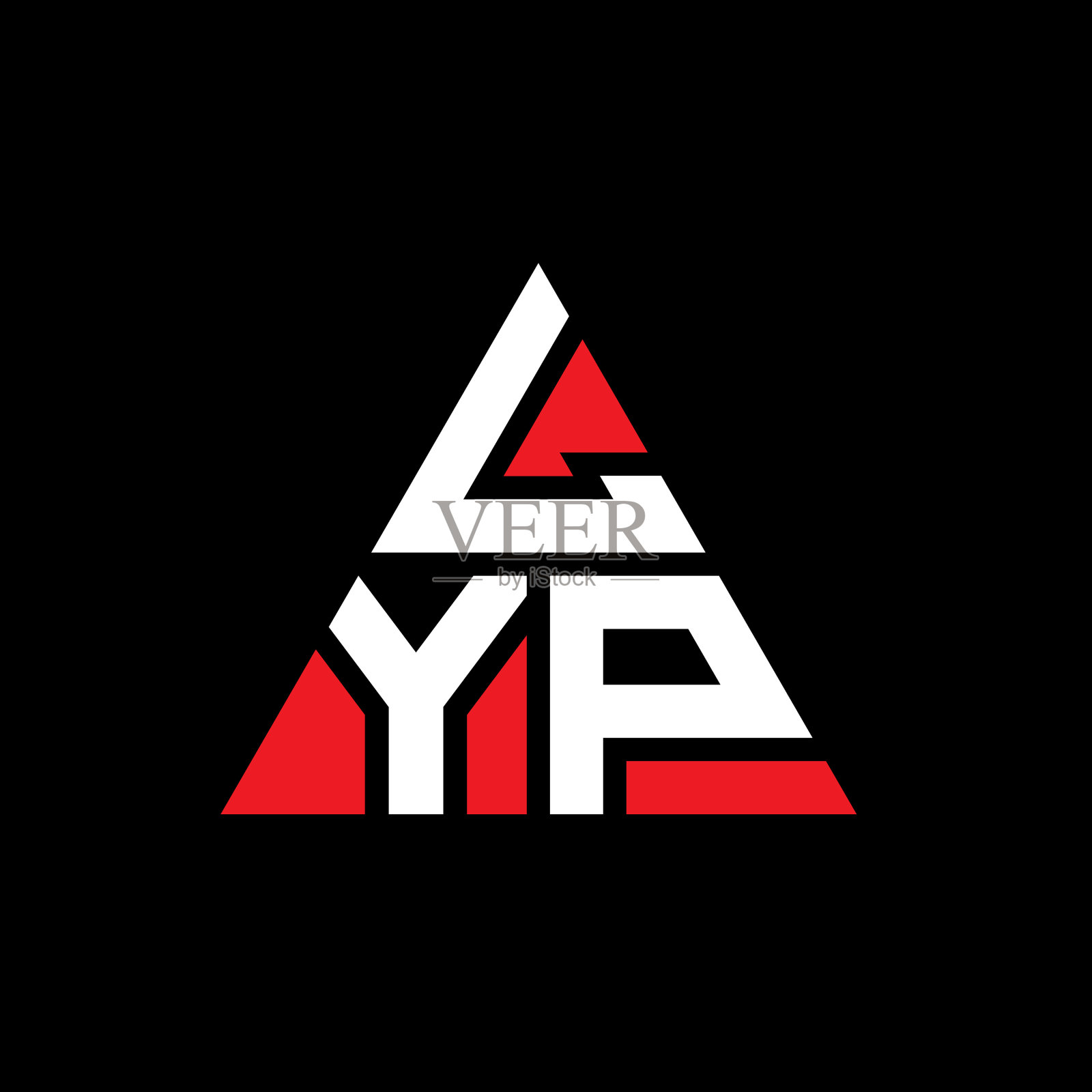 Lyp三角形字母标志设计用三角形插画图片素材