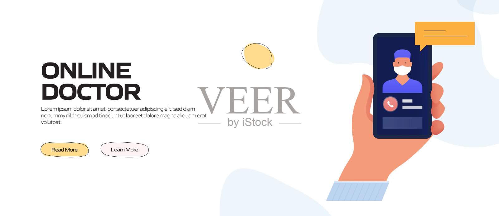 在线医生，医疗保健概念矢量插图网站横幅，广告和营销材料，在线广告，业务演示等。插画图片素材