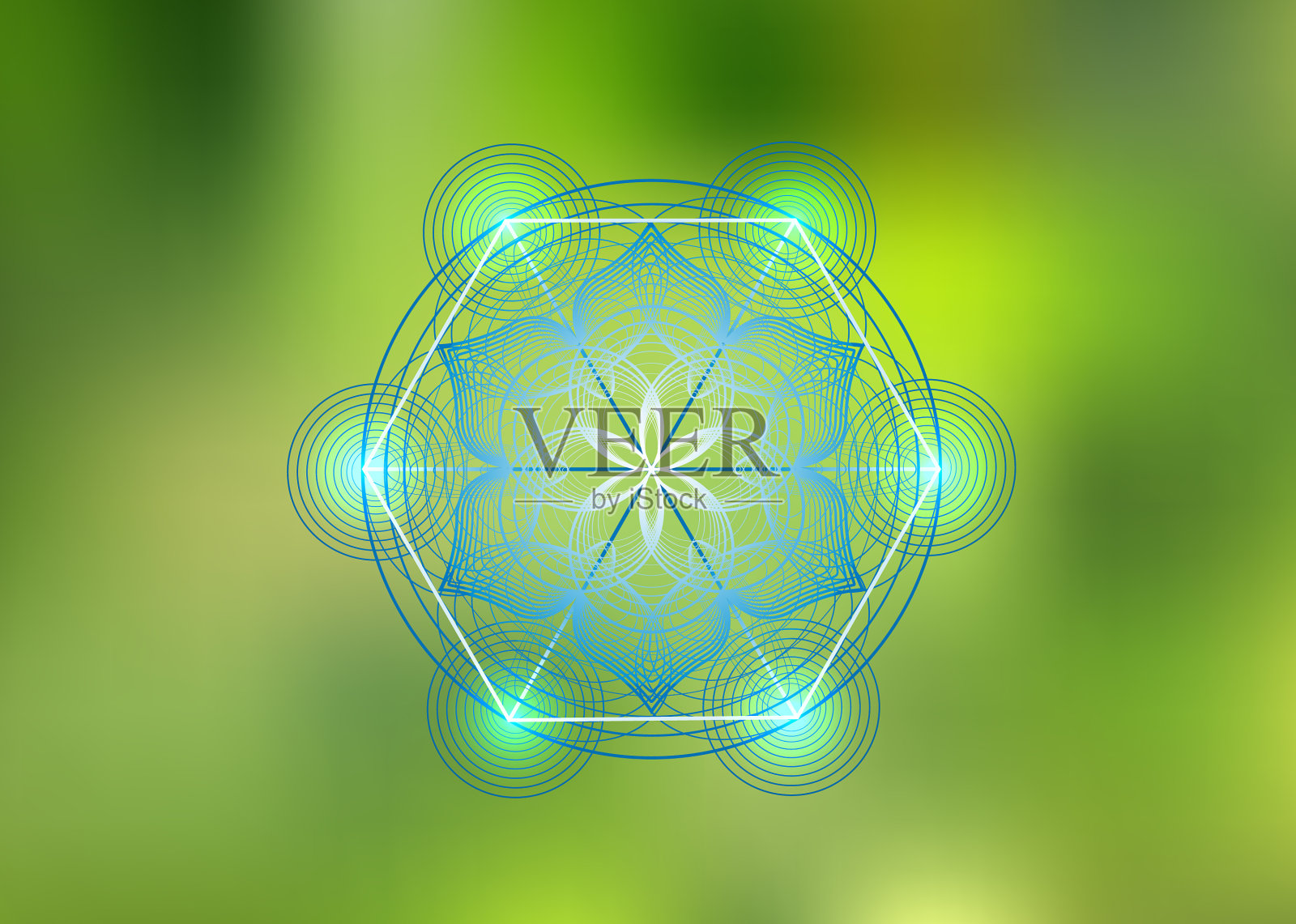 生命种子象征神圣几何标志图标插画图片素材