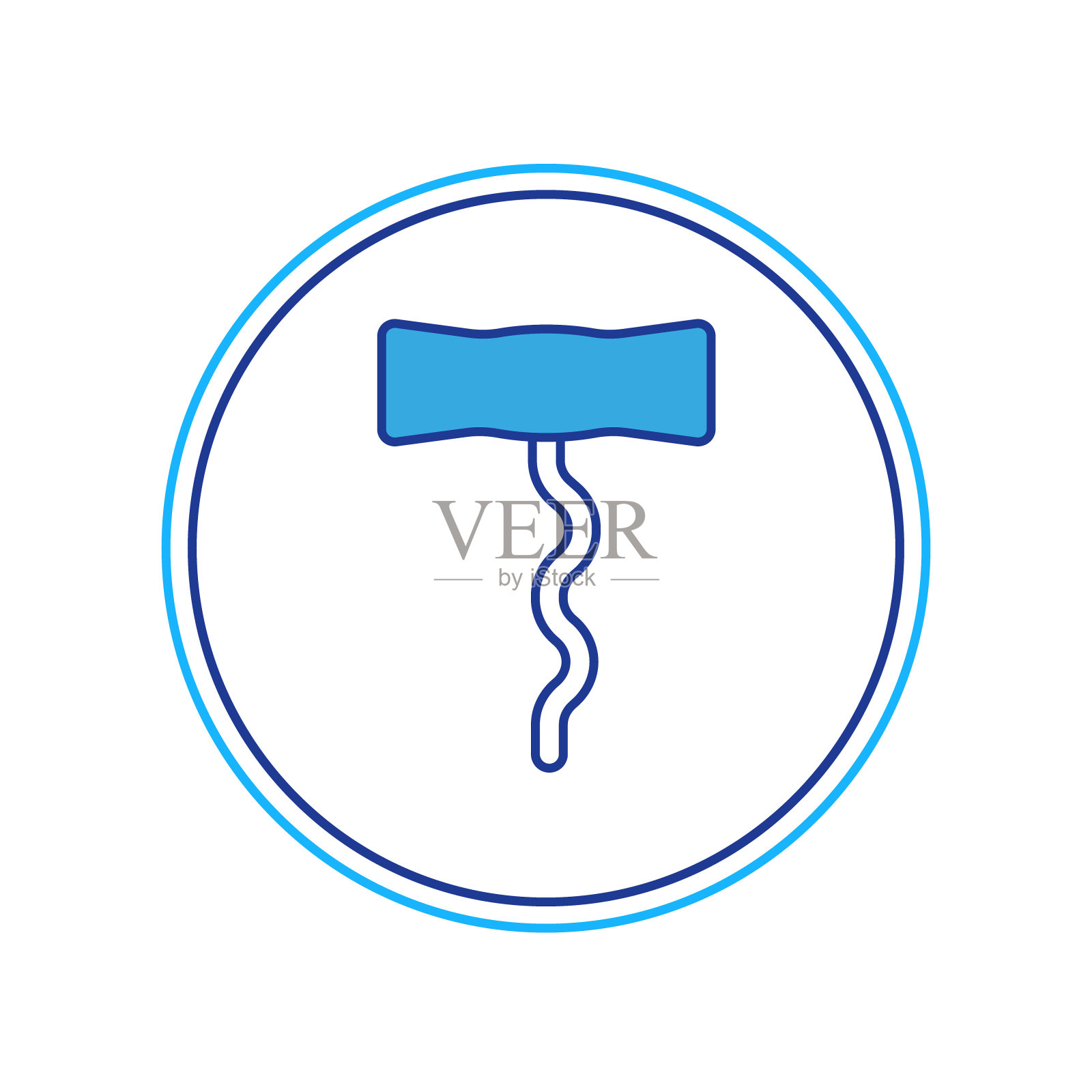 填充轮廓葡萄酒开瓶器图标孤立的白色背景。向量插画图片素材