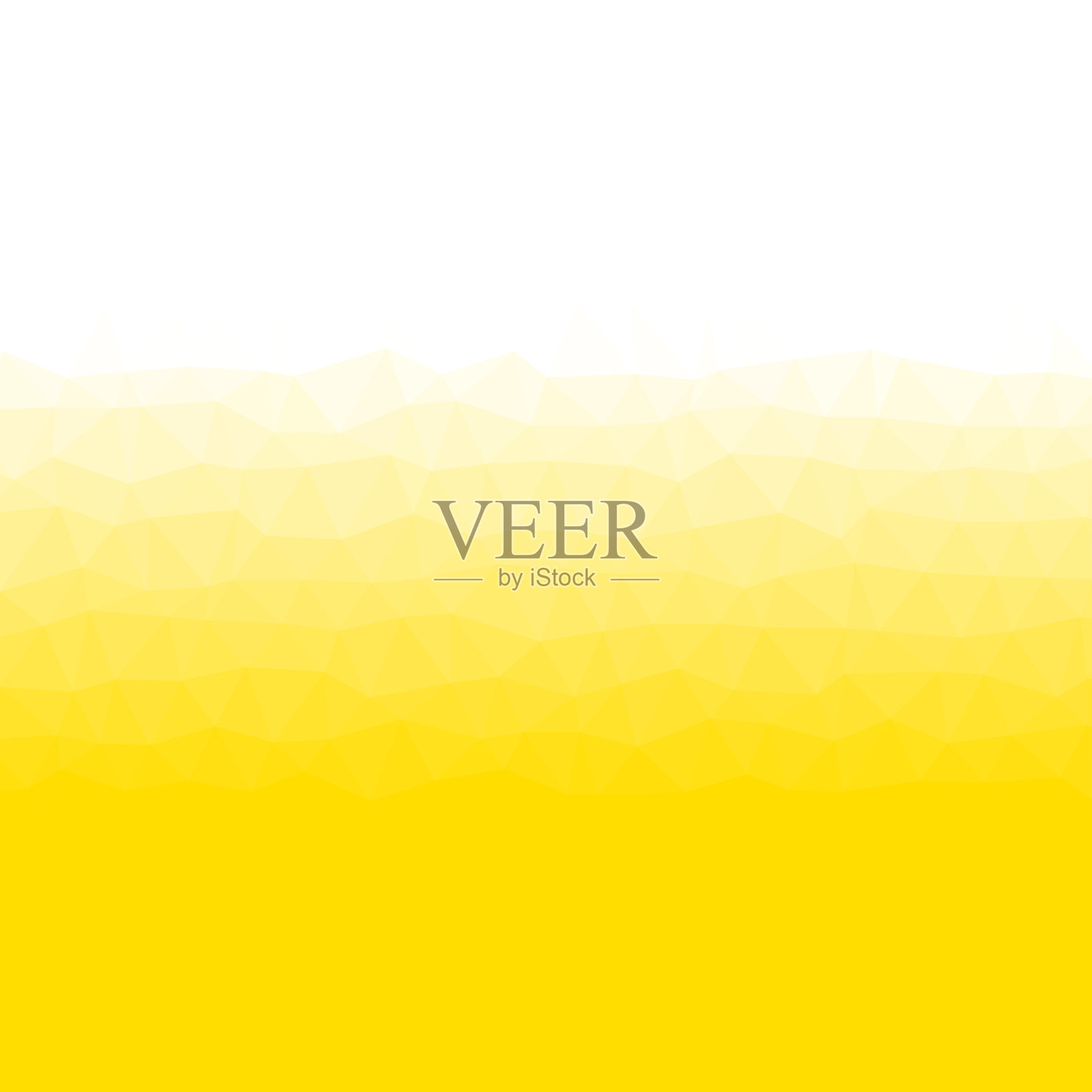 低多边形三角形白色到亮黄色渐变。插画图片素材