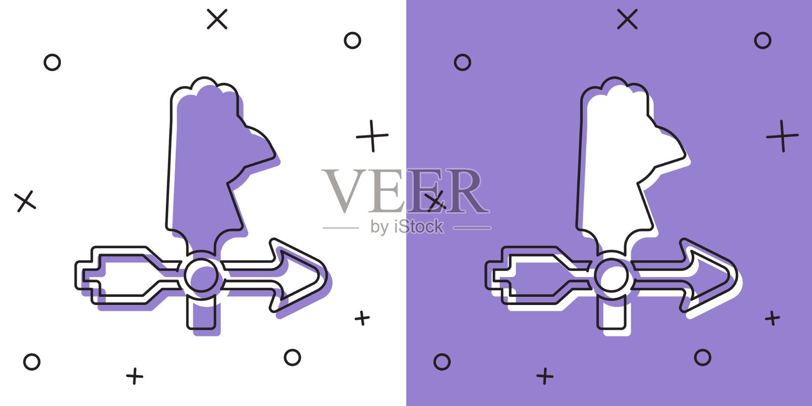 将公鸡风向标图标隔离在白色上插画图片素材