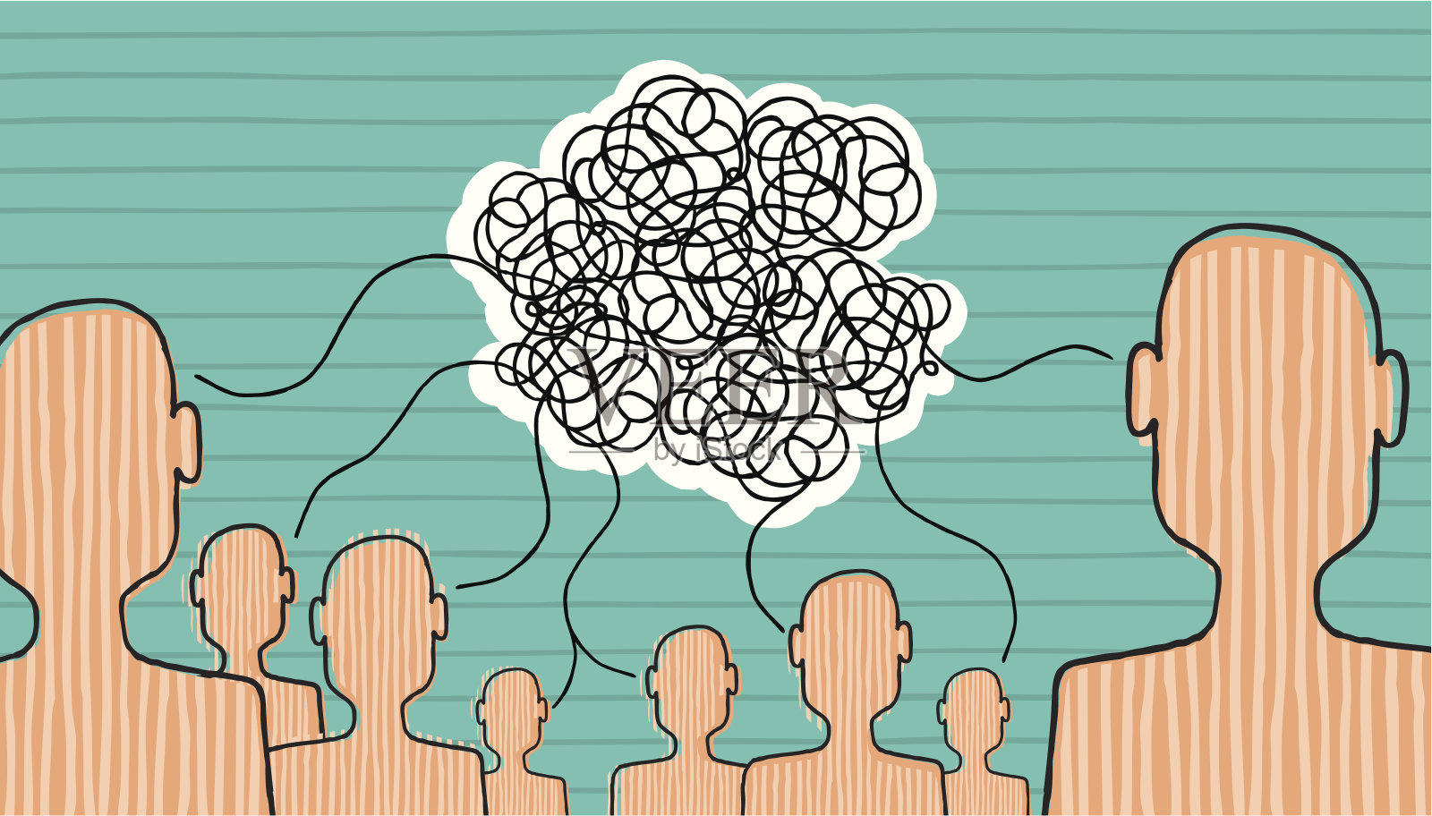 沟通是建立插画图片素材