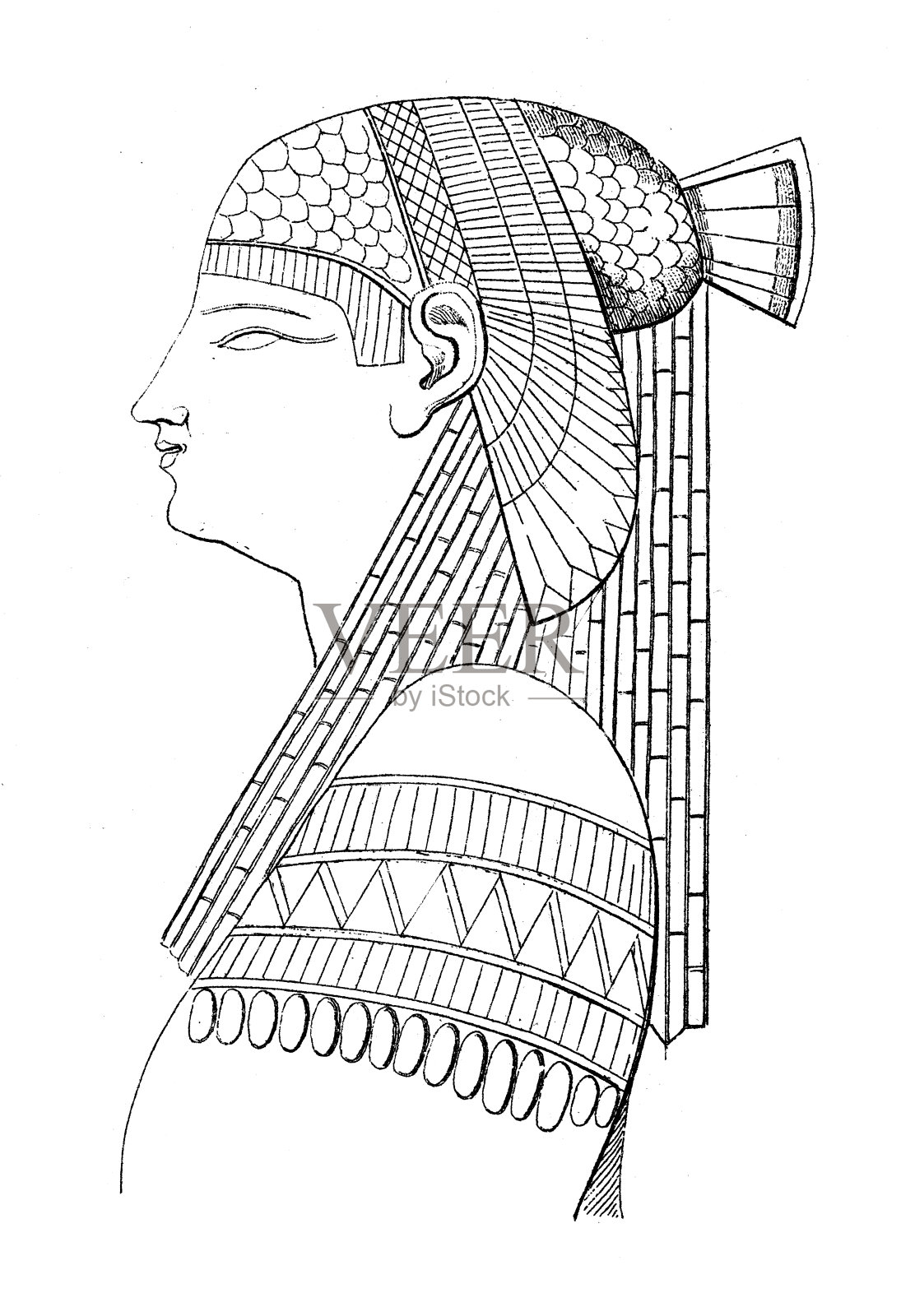 古董插图:埃及艺术，达曼胡尔插画图片素材