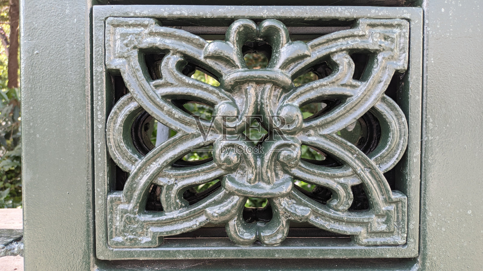 里斯本公园旧锻铁门入口处的图案照片摄影图片