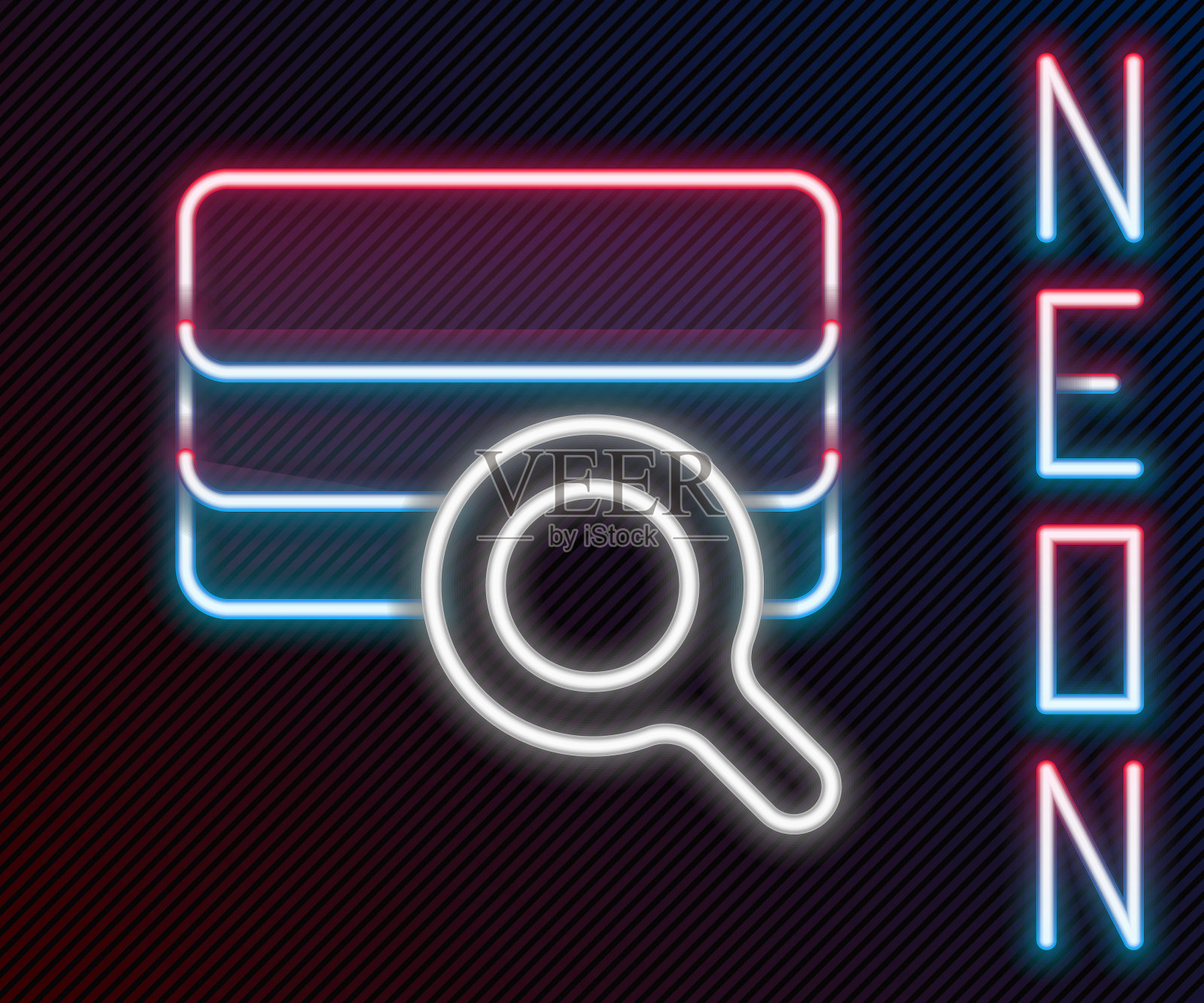 农业土壤试验和结果图标隔离在黑色背景。数字土壤分析。色彩缤纷的轮廓概念。向量插画图片素材