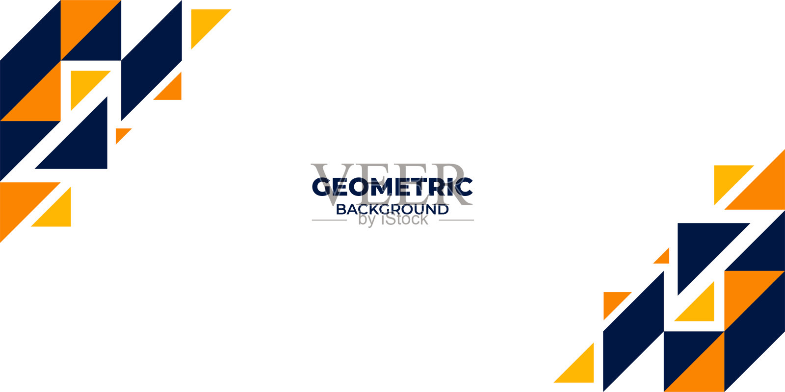 抽象的背景与业务概念和几何形状表示。矢量图插画图片素材