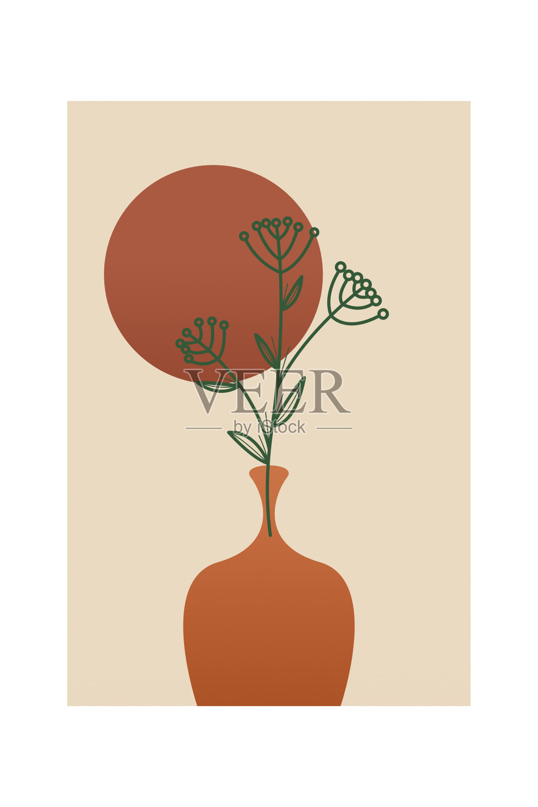 复古花墙艺术装饰插画图片素材