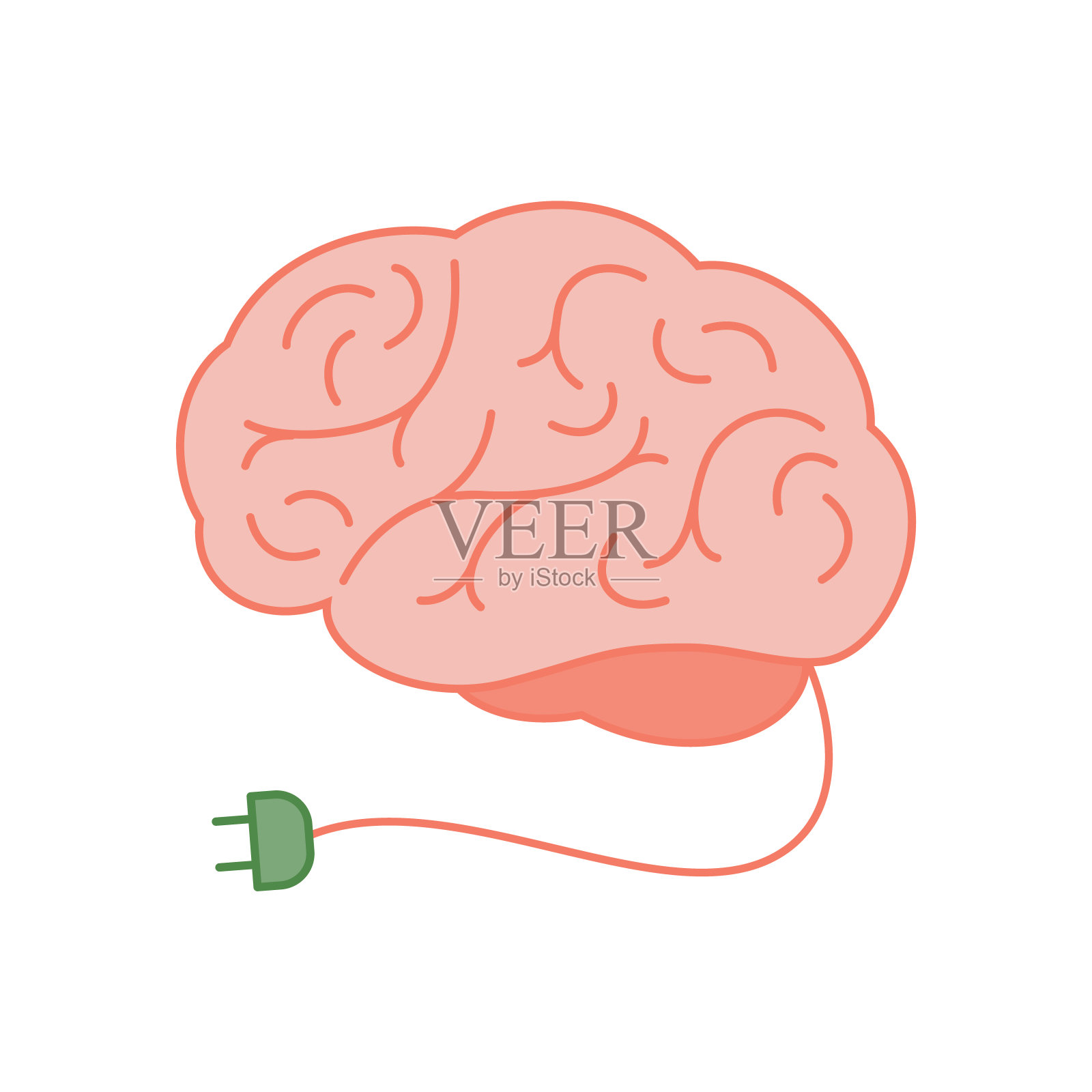 脑矢量图插画图片素材
