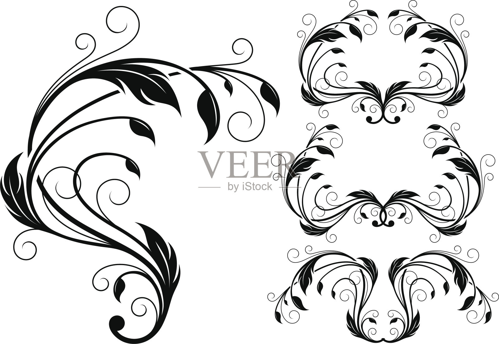 花的设计元素插画图片素材