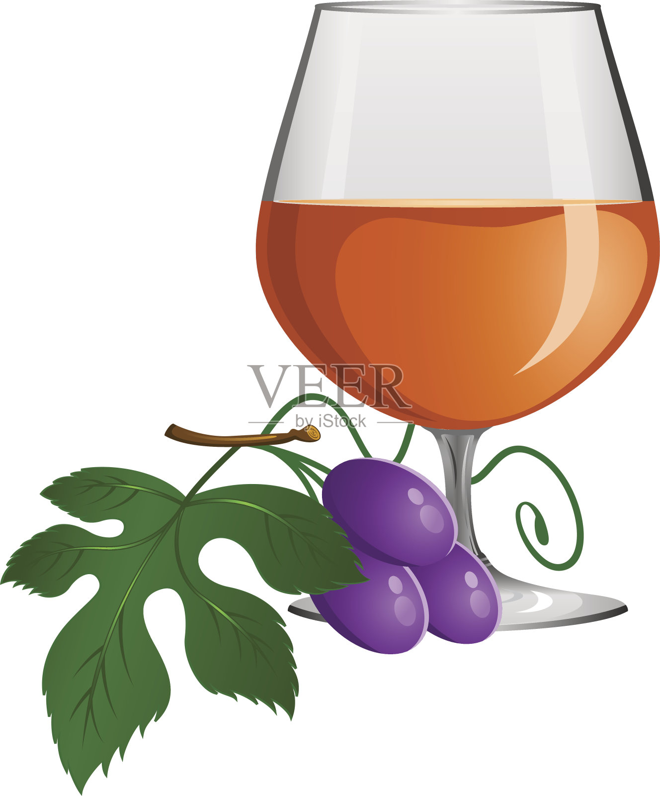 白兰地玻璃设计元素图片