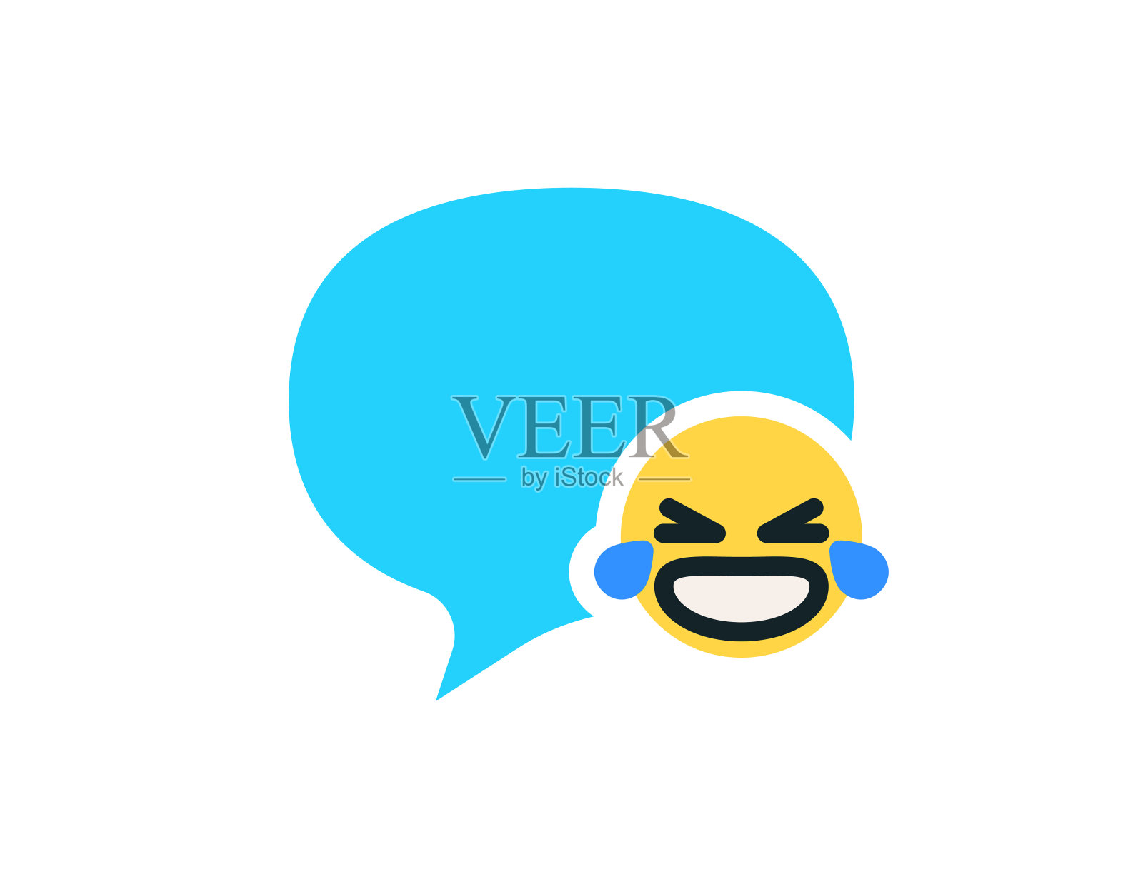 表情符号对言论泡沫的反应插画图片素材