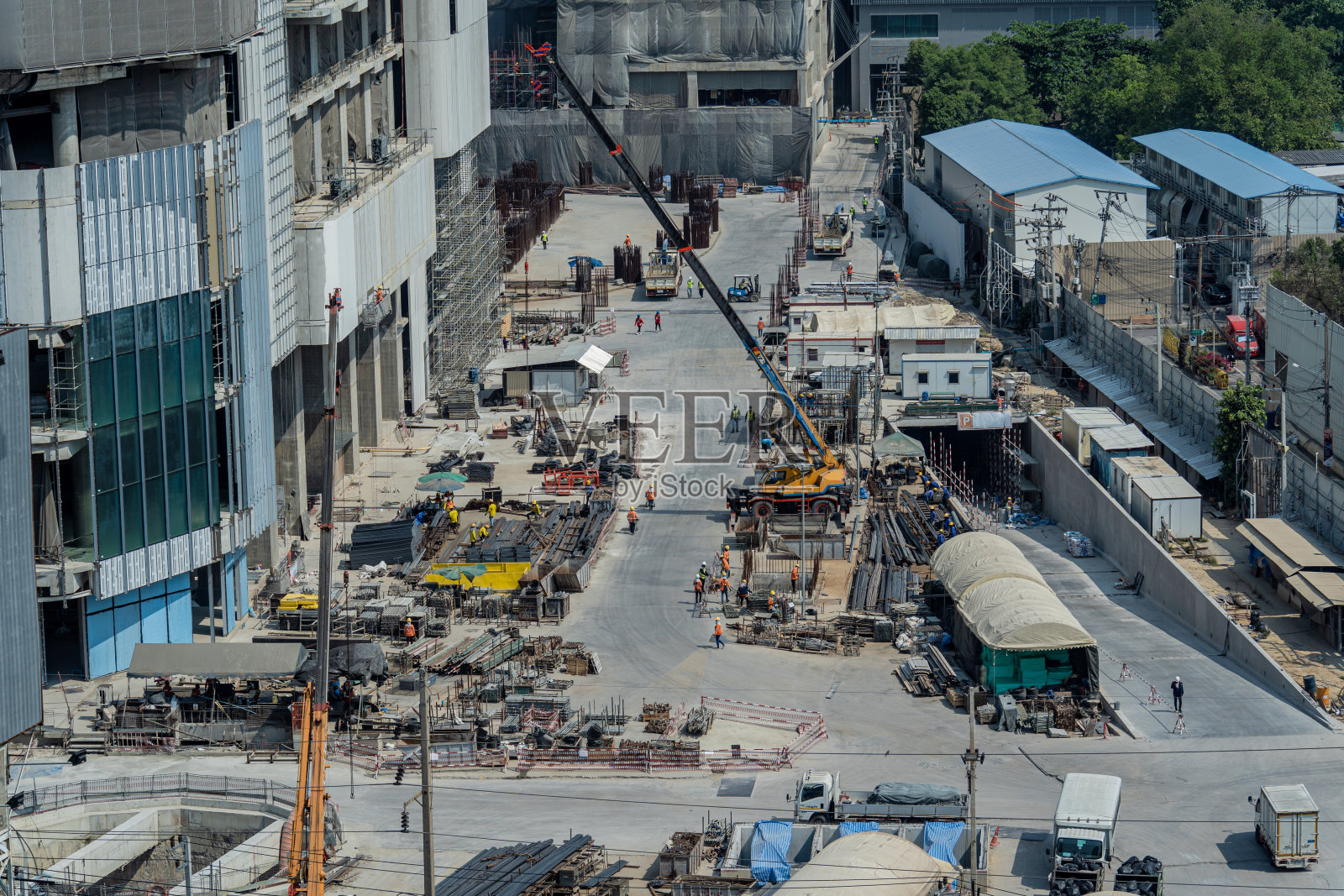 现代建筑工地劳动者的概念照片摄影图片