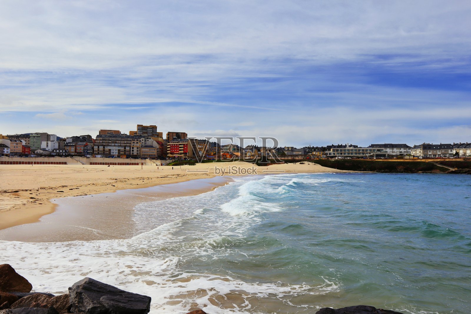 Foz海滩。加利西亚照片摄影图片