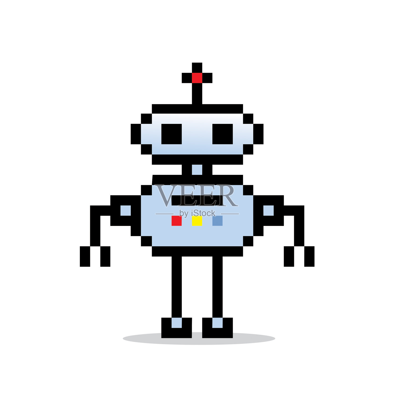 机器人像素风格设计元素图片