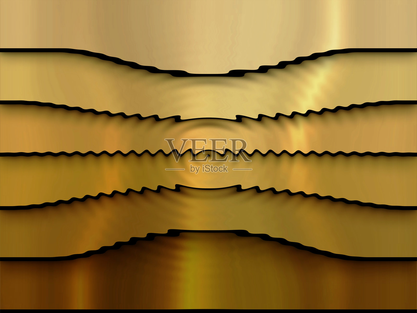 抽象的曲线线条图案豪华风格上的金色渐变背景和纹理。模板为您美丽的背景。插画图片素材