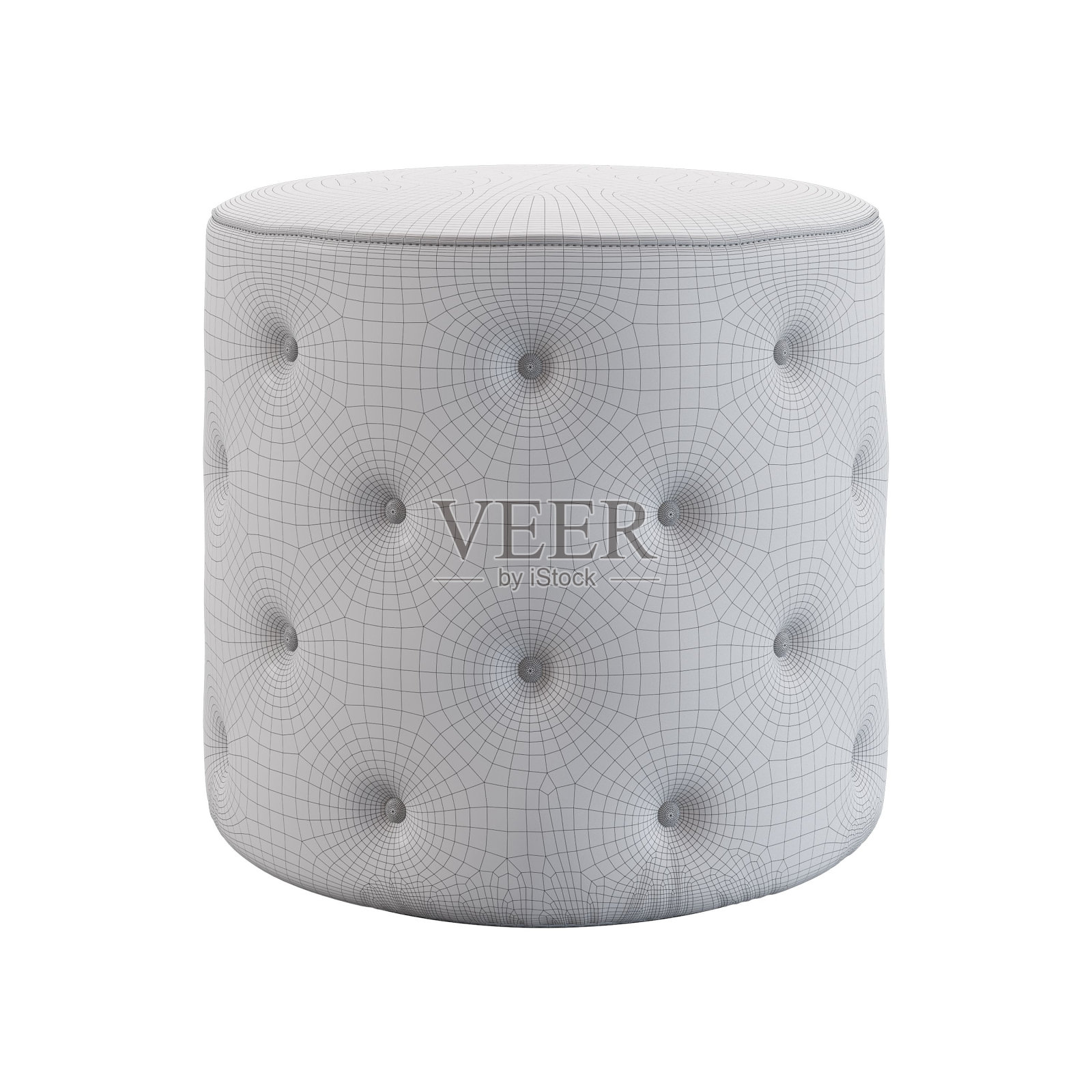 图像具有现代最小的pouf座椅与白色工作室风格的背景照片摄影图片