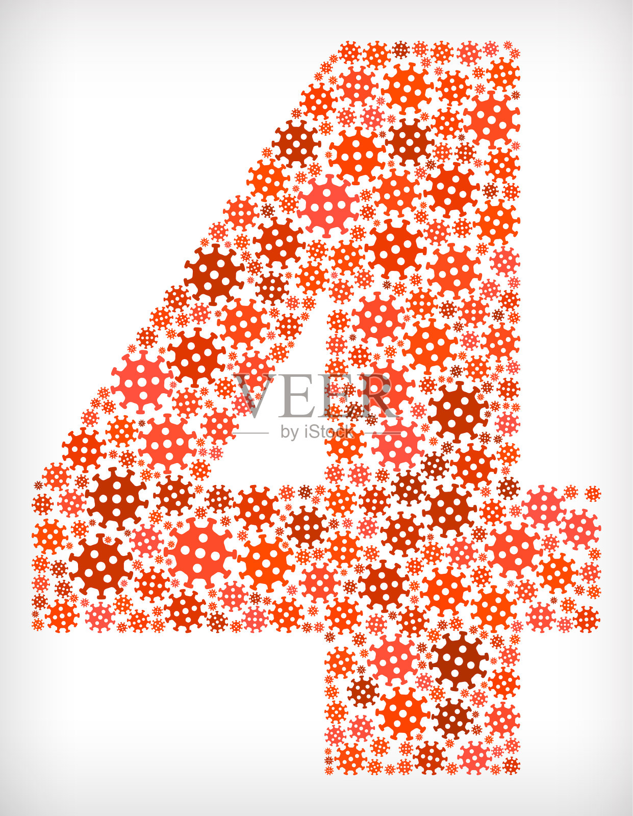 4 .流感冠状病毒图标模式插画图片素材