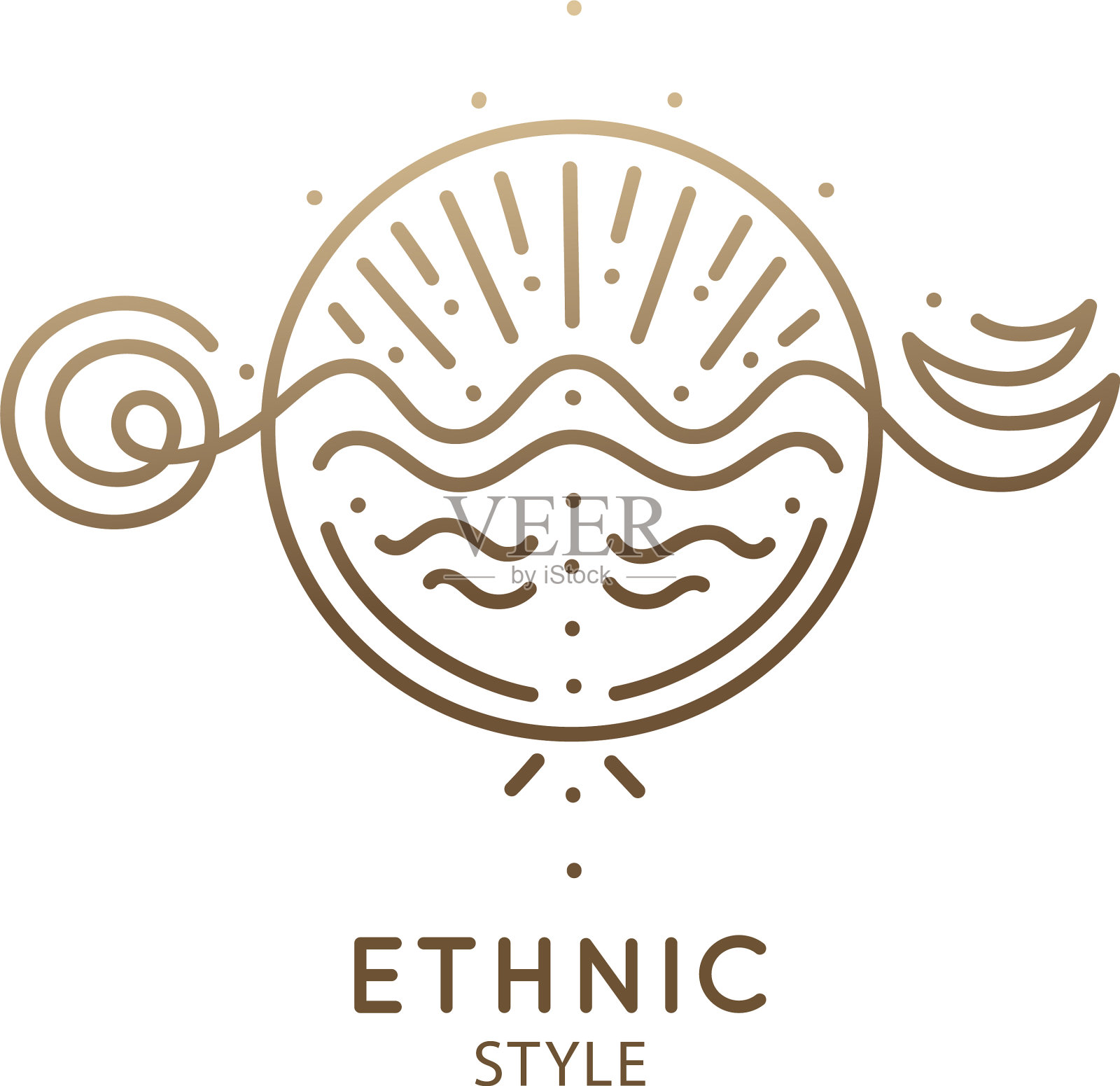 抽象神圣象征自然的标志插画图片素材