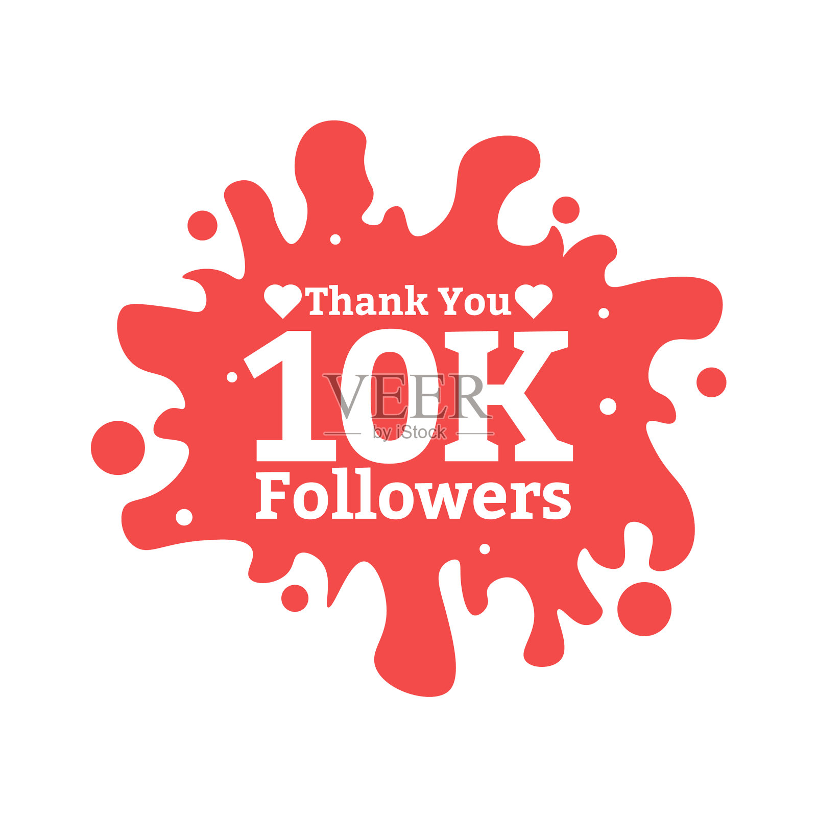 10000追随者庆祝时尚文字效果插画图片素材
