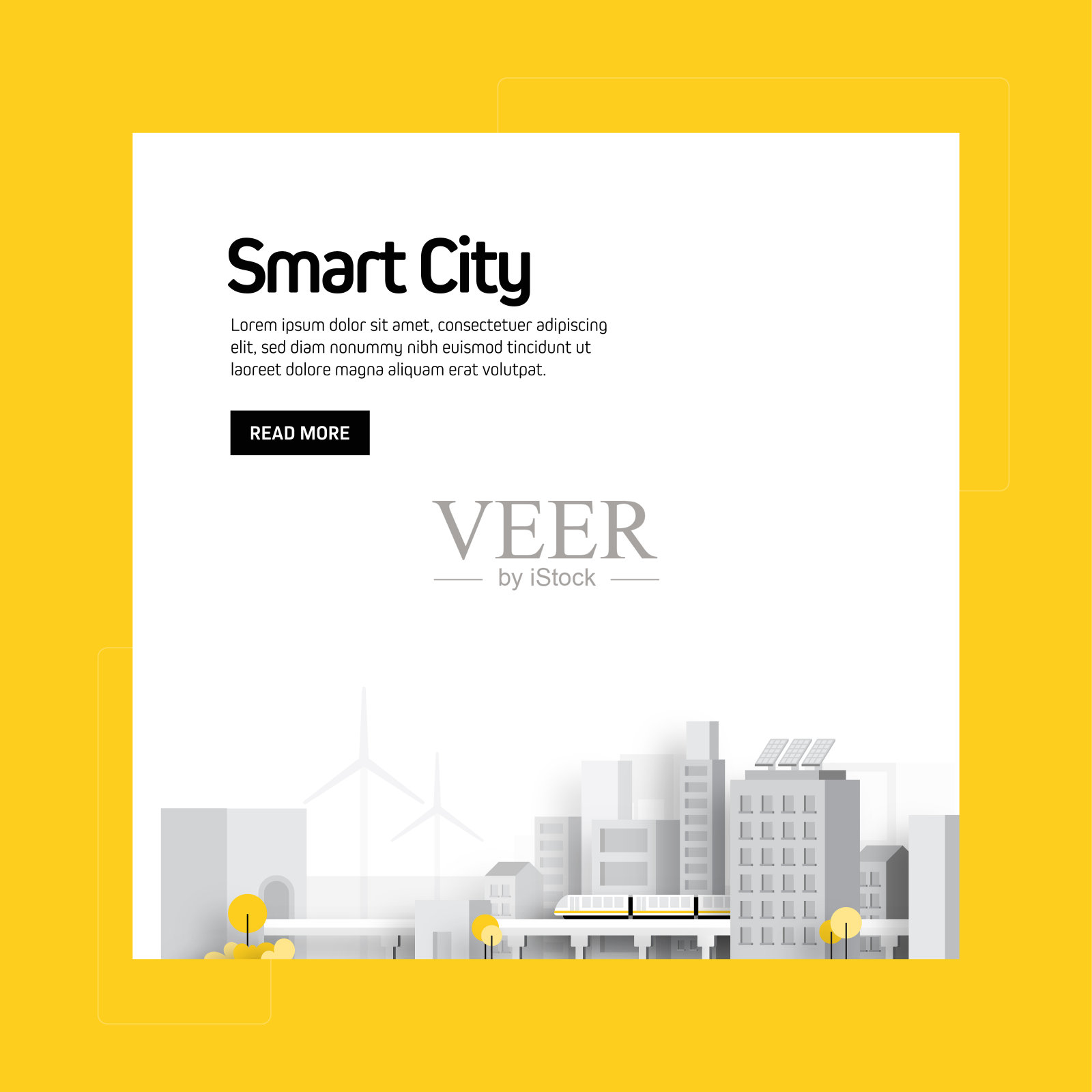 智慧城市概念矢量插图用于网站横幅、广告及营销材料、网络广告、商业演示等。插画图片素材